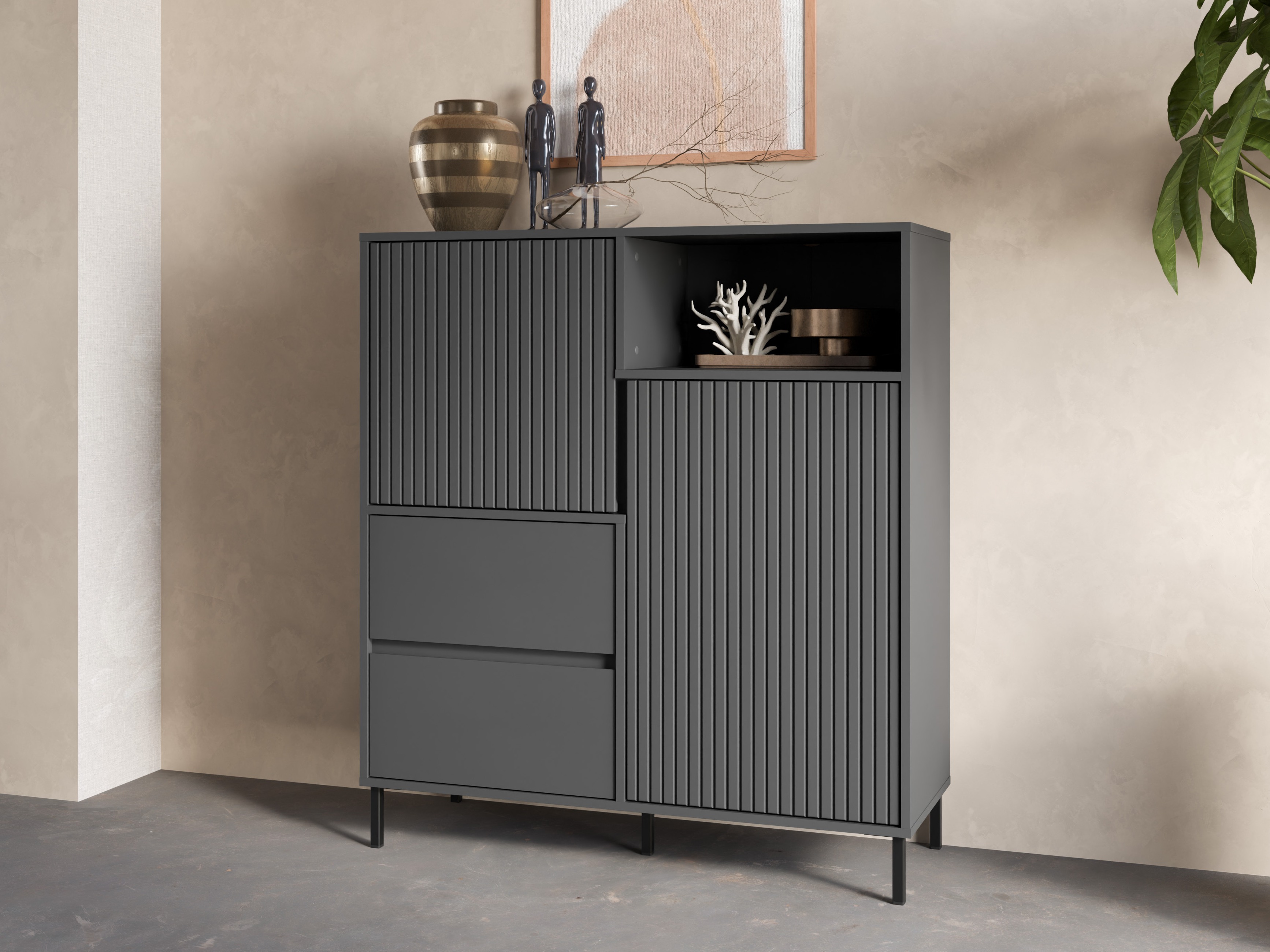 Cassettiera Ruvrevi 104 (Antracite)