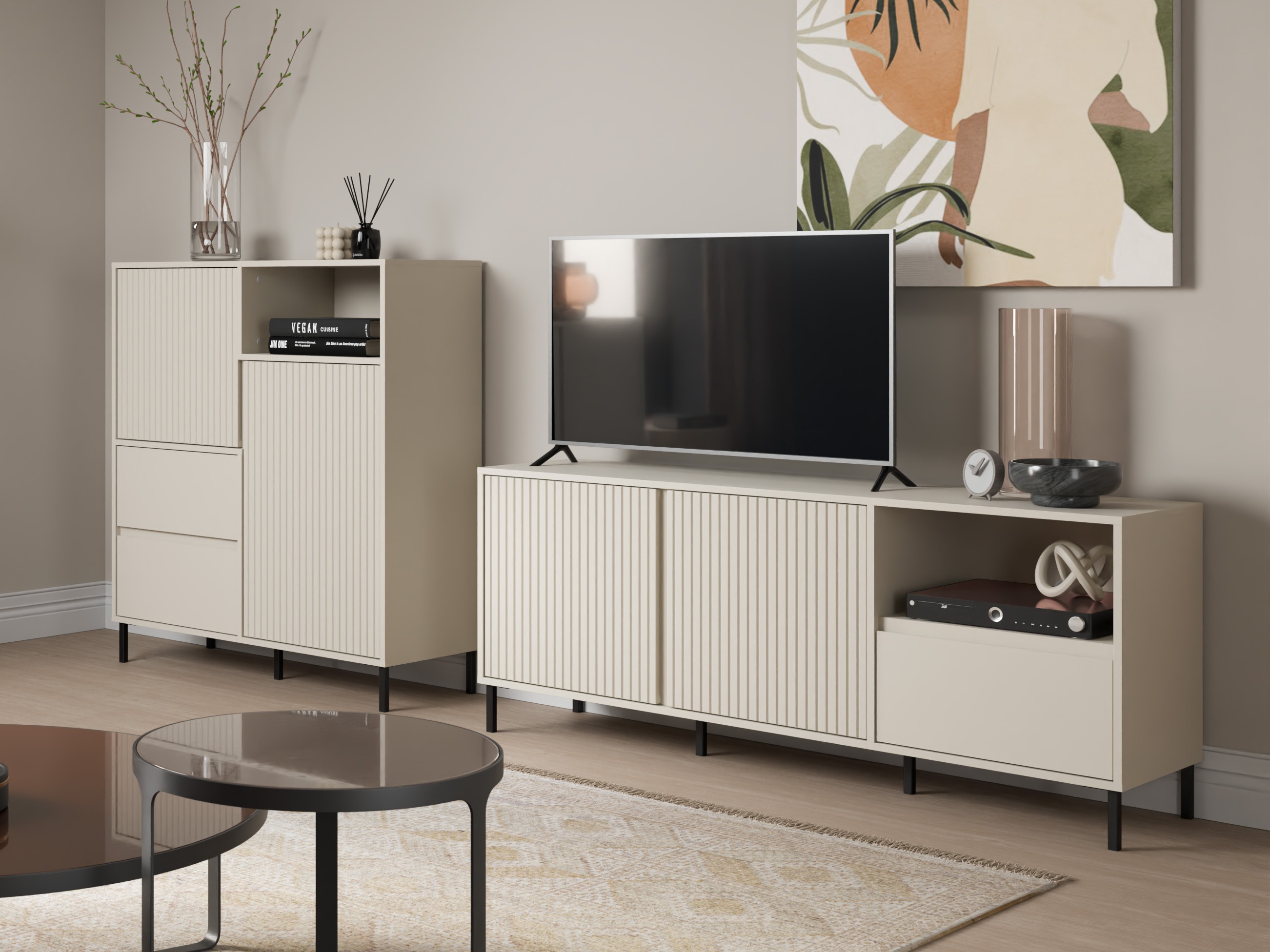 Parete attrezzata Ruvrevi 106 (Cachemire)