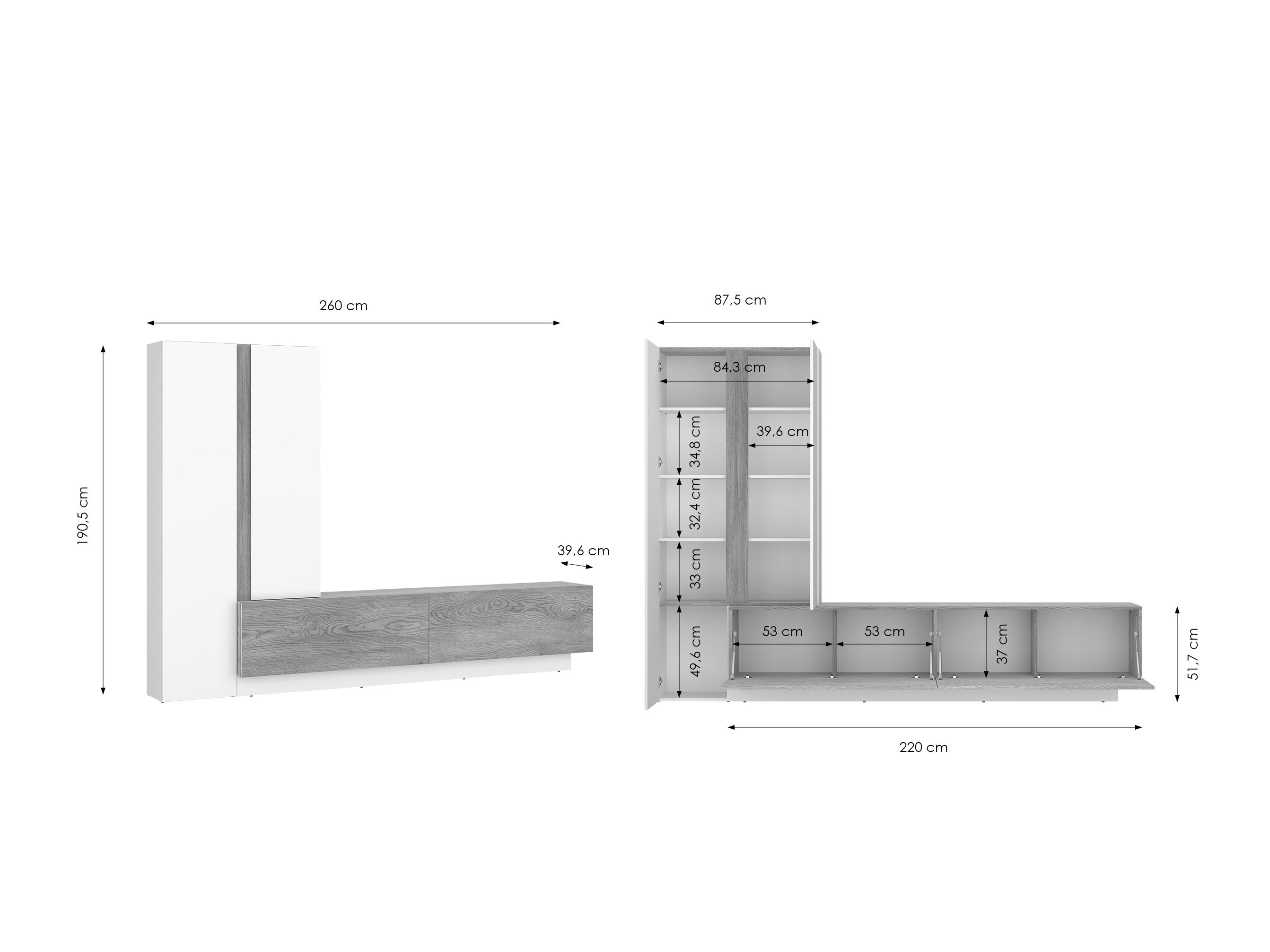 Parete attrezzata Ontario 164