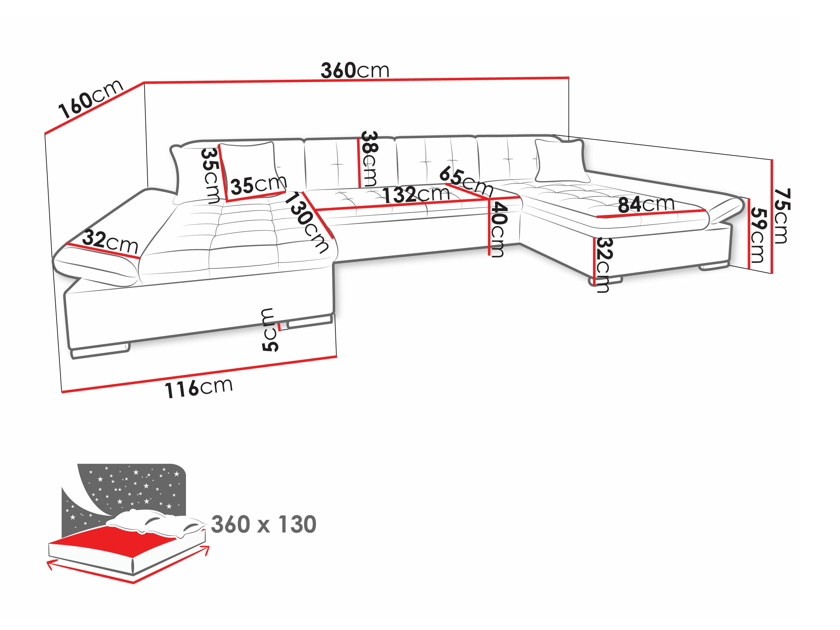Divano angolare Comfivo 168 (Lux 05 + Lux 06)