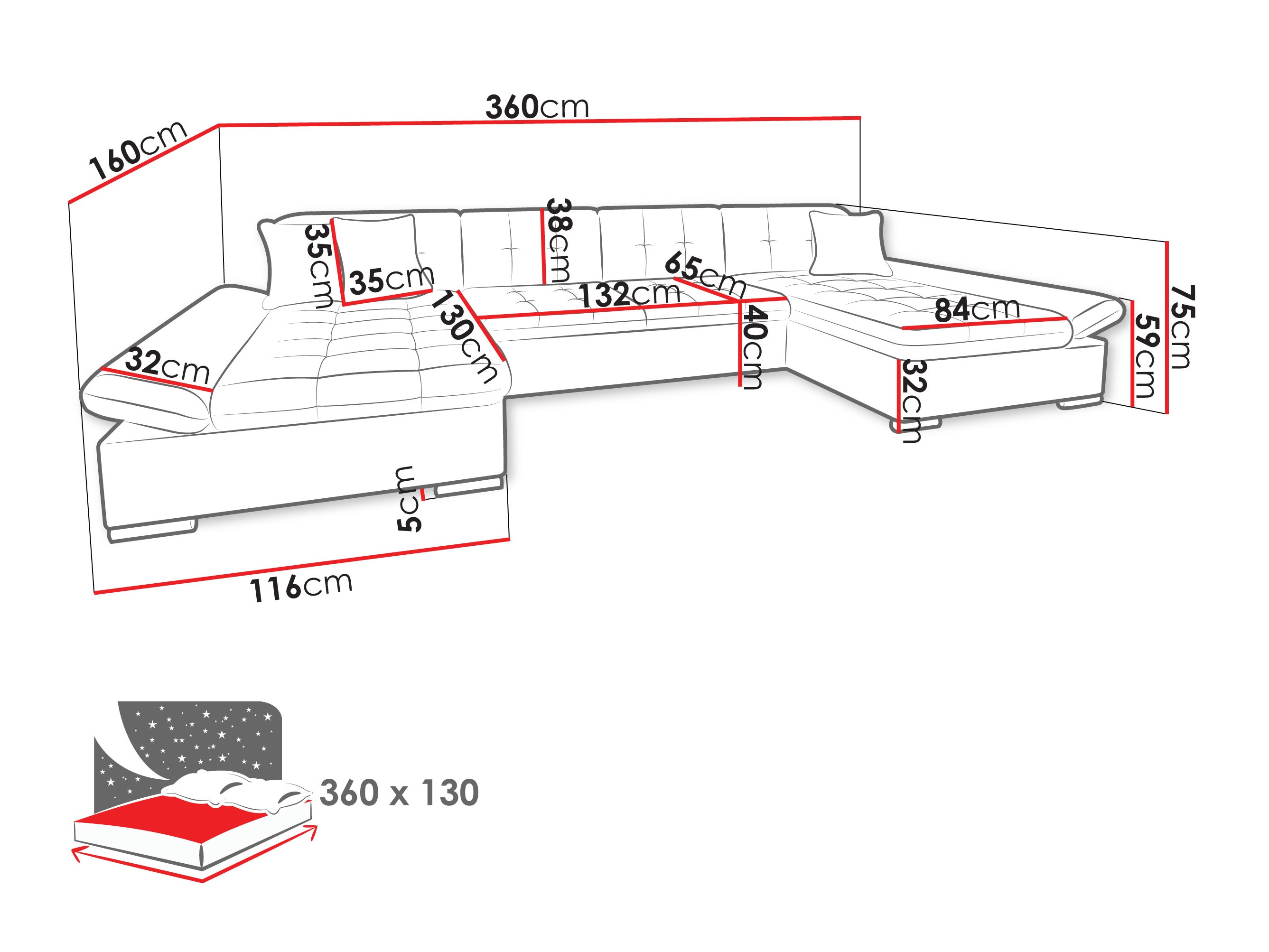 Divano angolare Comfivo Ficus II (Piano 17)