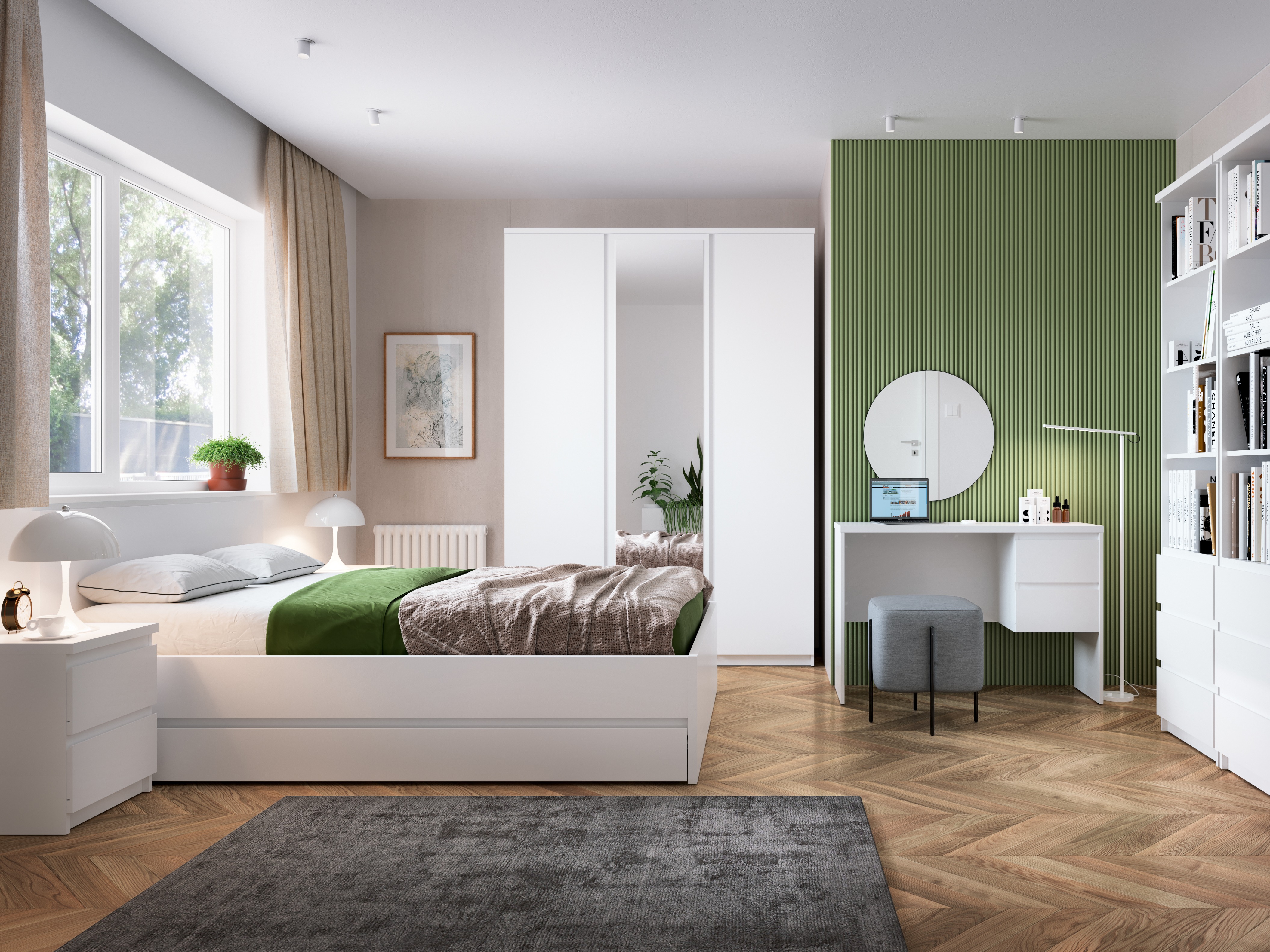 Letto Merfere 131 (Bianco)