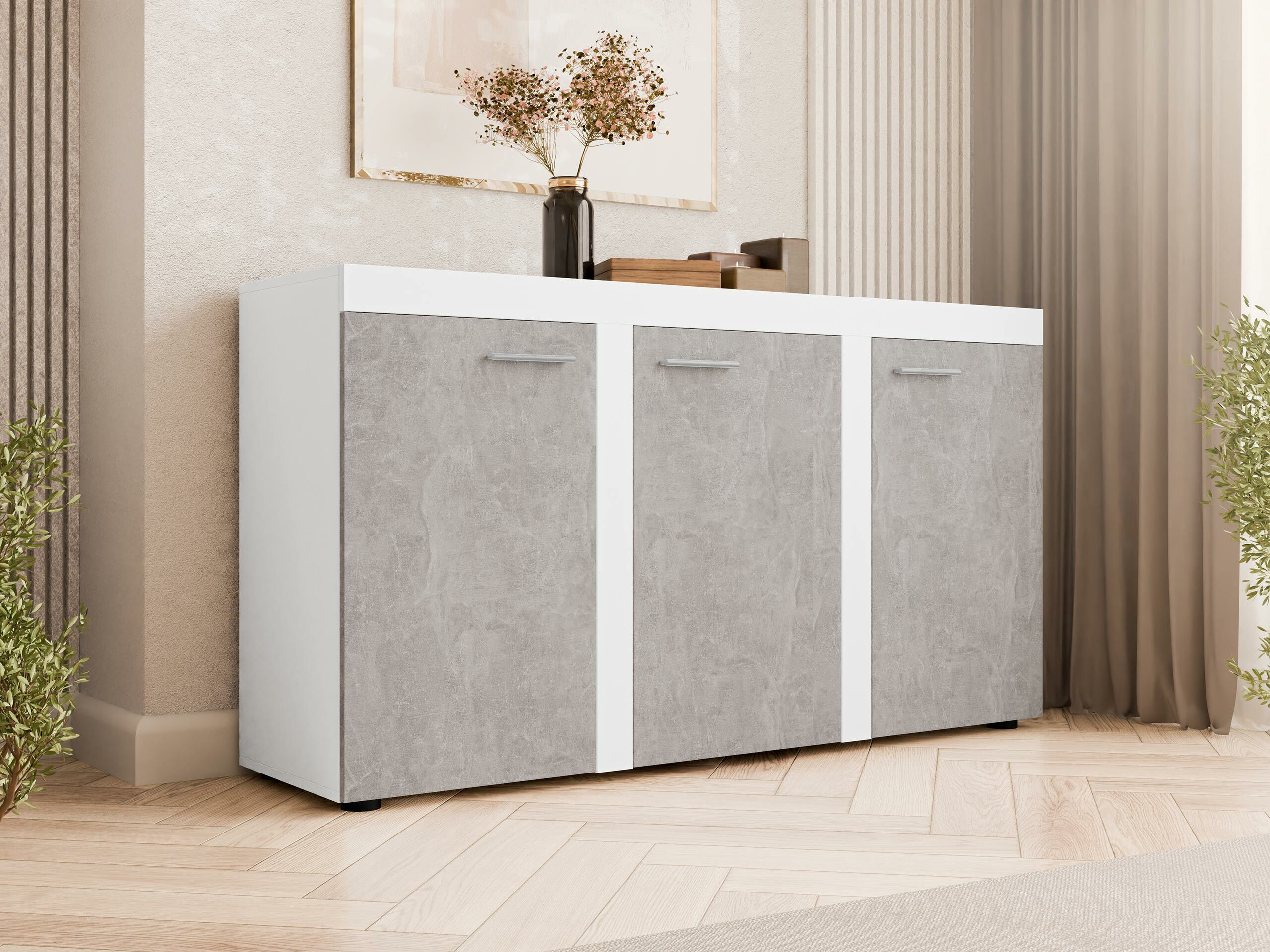 Madia Univio I (Bianco + Calcestruzzo)