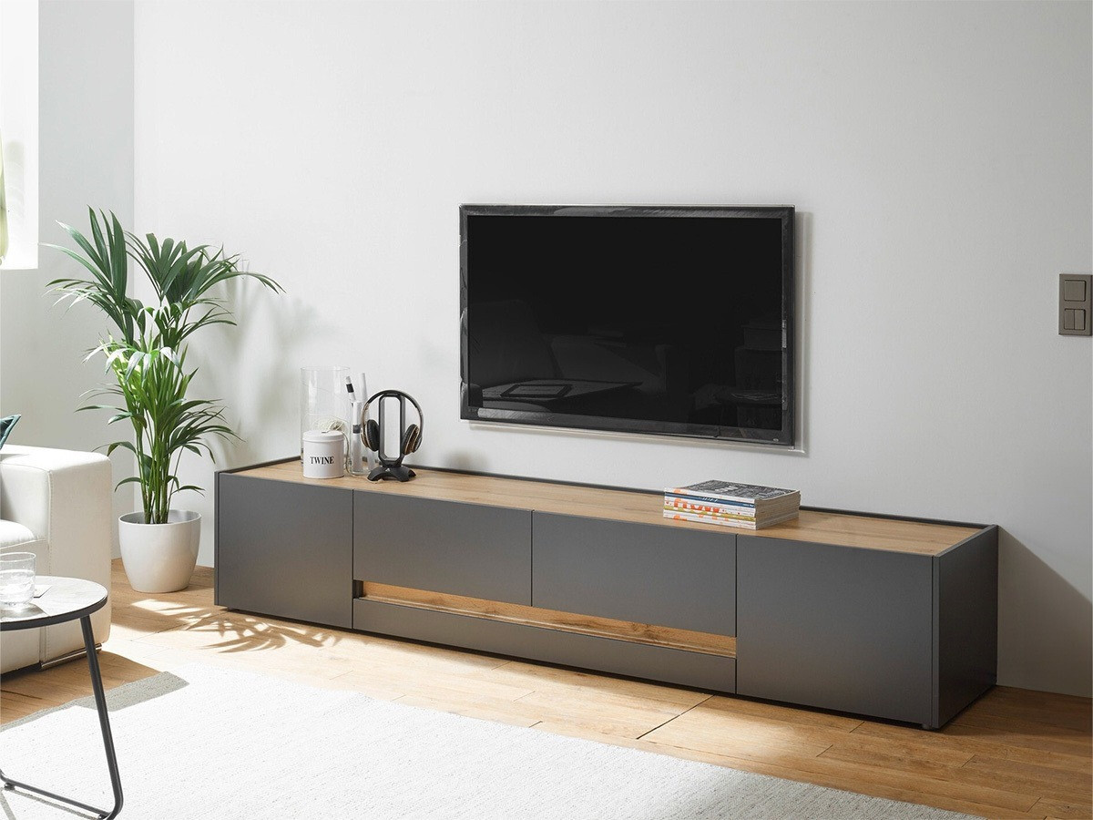 Mobile porta TV Elbsori 116 (Antracite + Quercia di Wotan)