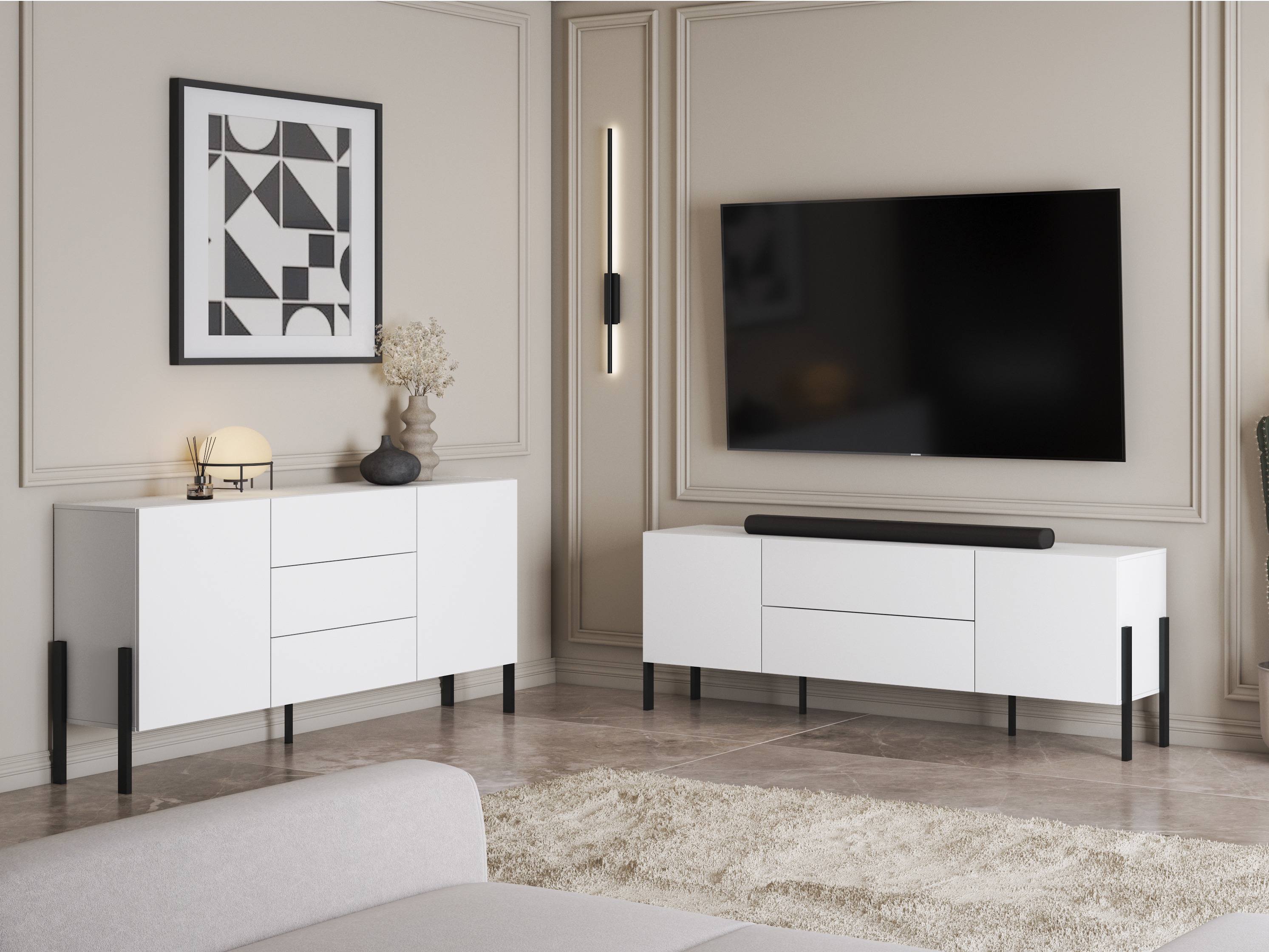 Cassettiera Etsore 101 (Bianco)