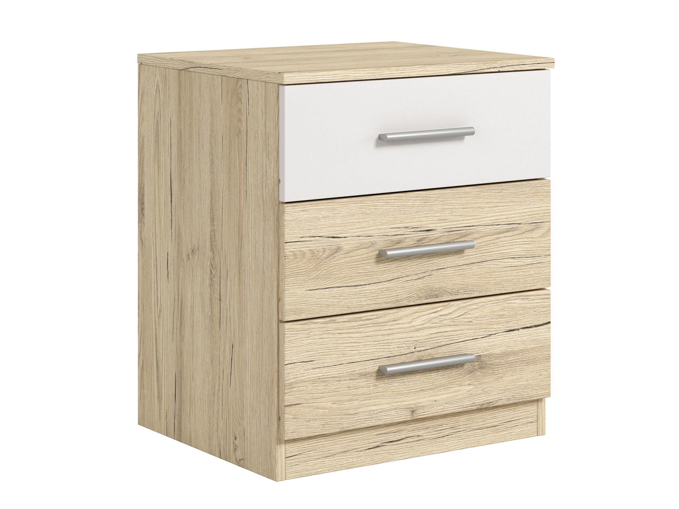 Comodino Melvele 100 (Quercia sanremo + Bianco)