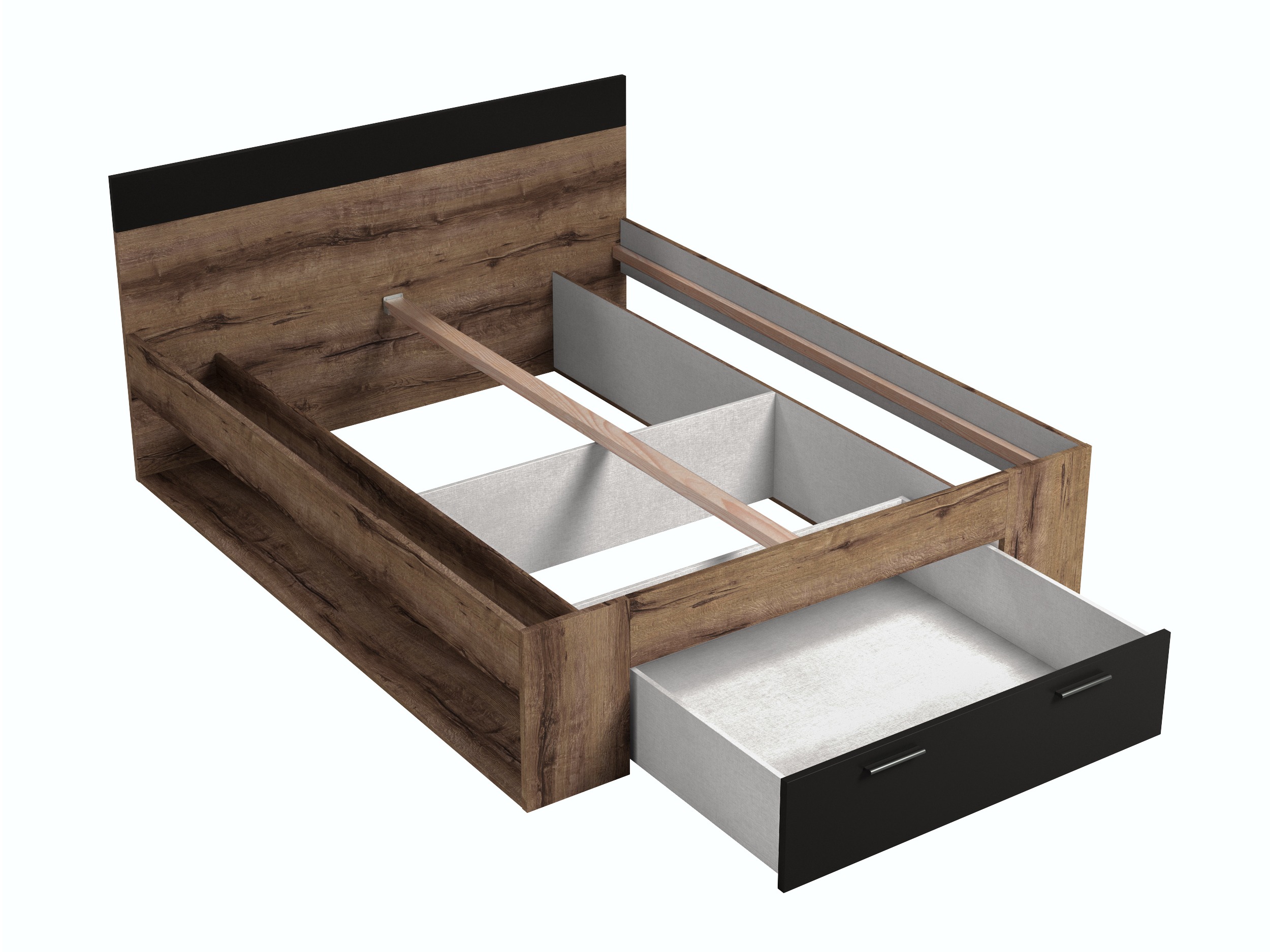 Letto Melvele 108 (Quercia del Monastery + Nero)