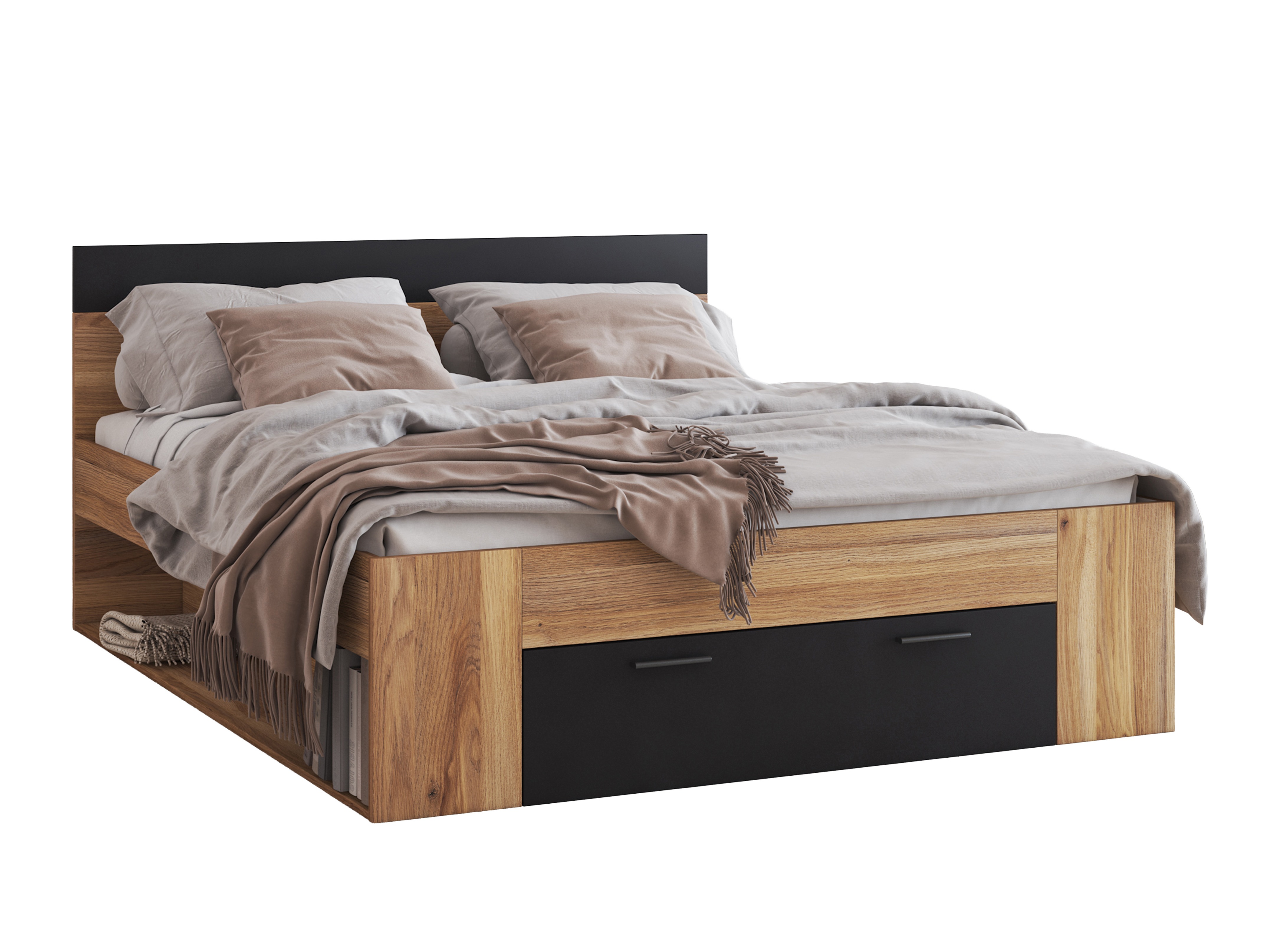 Letto Melvele 108 (Quercia + Nero)