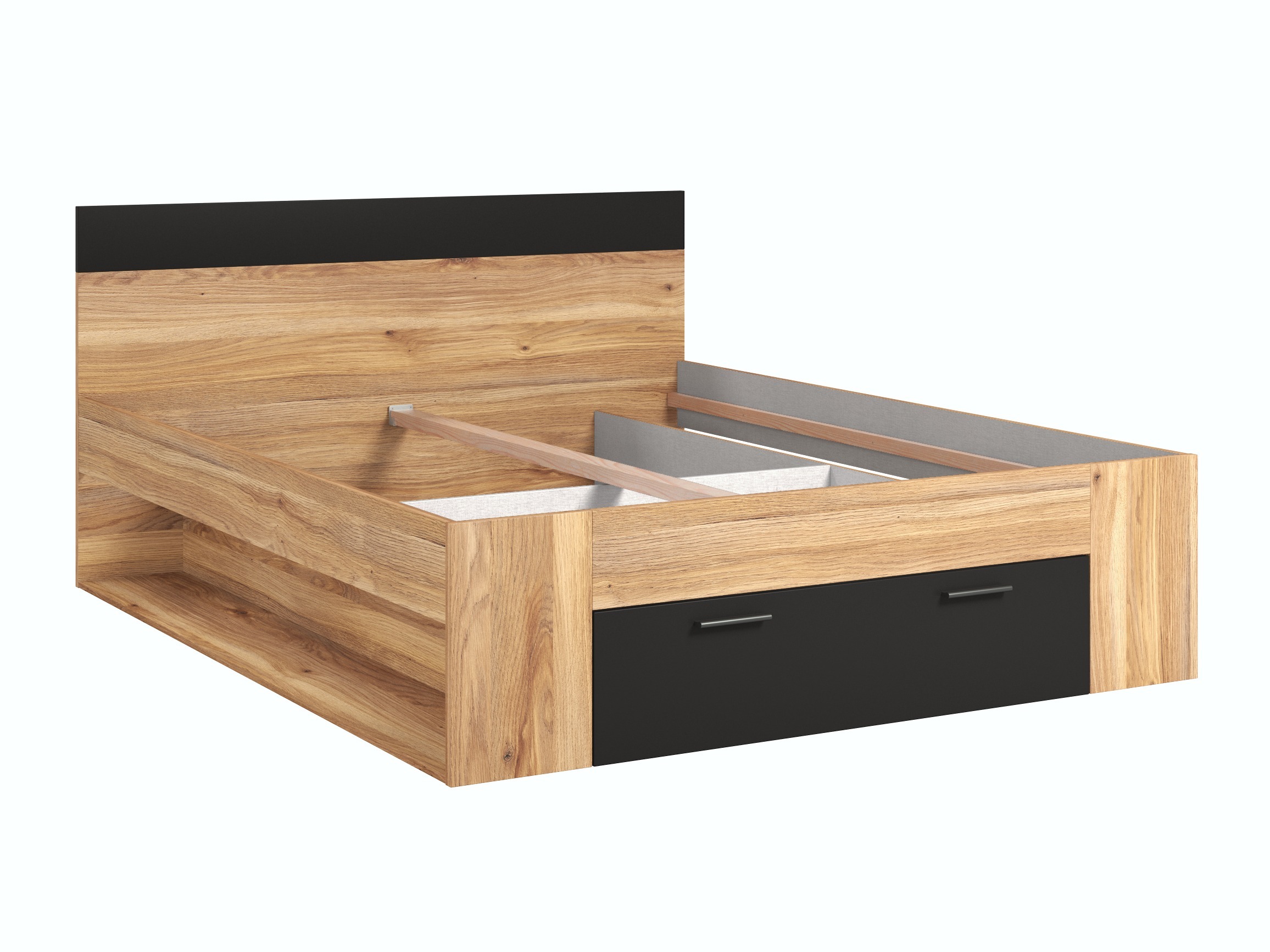 Letto Melvele 108 (Quercia + Nero)