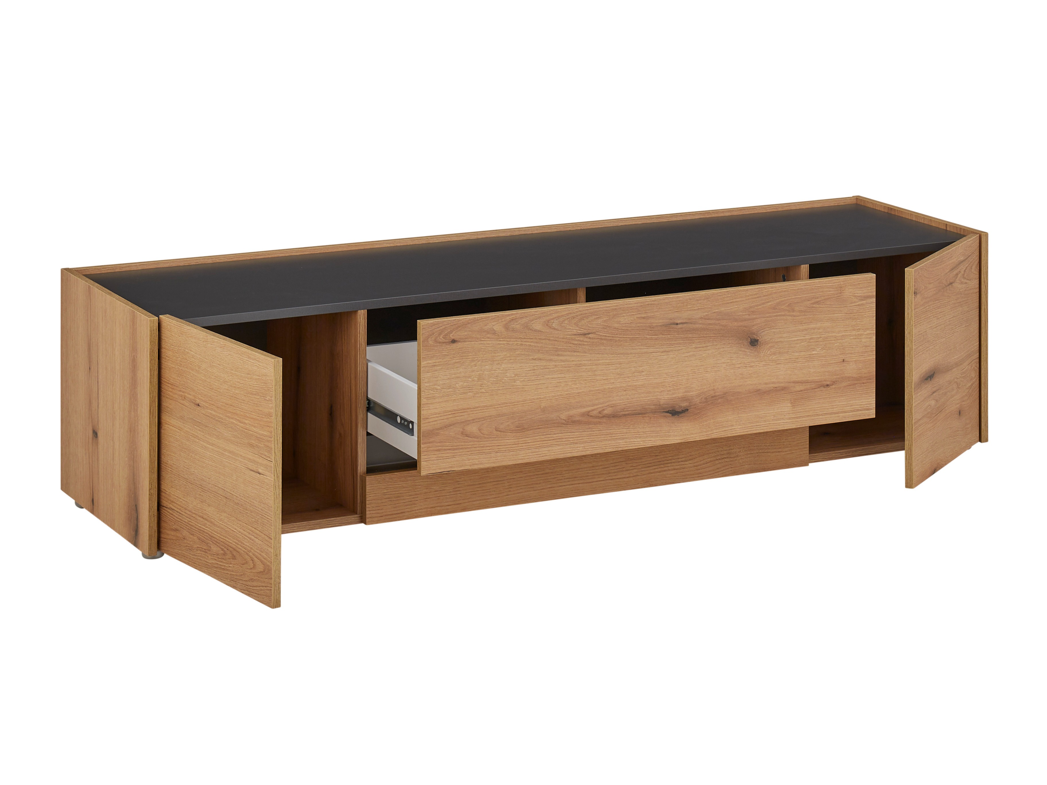 Parete attrezzata Elbsori 131 (Quercia + Antracite)