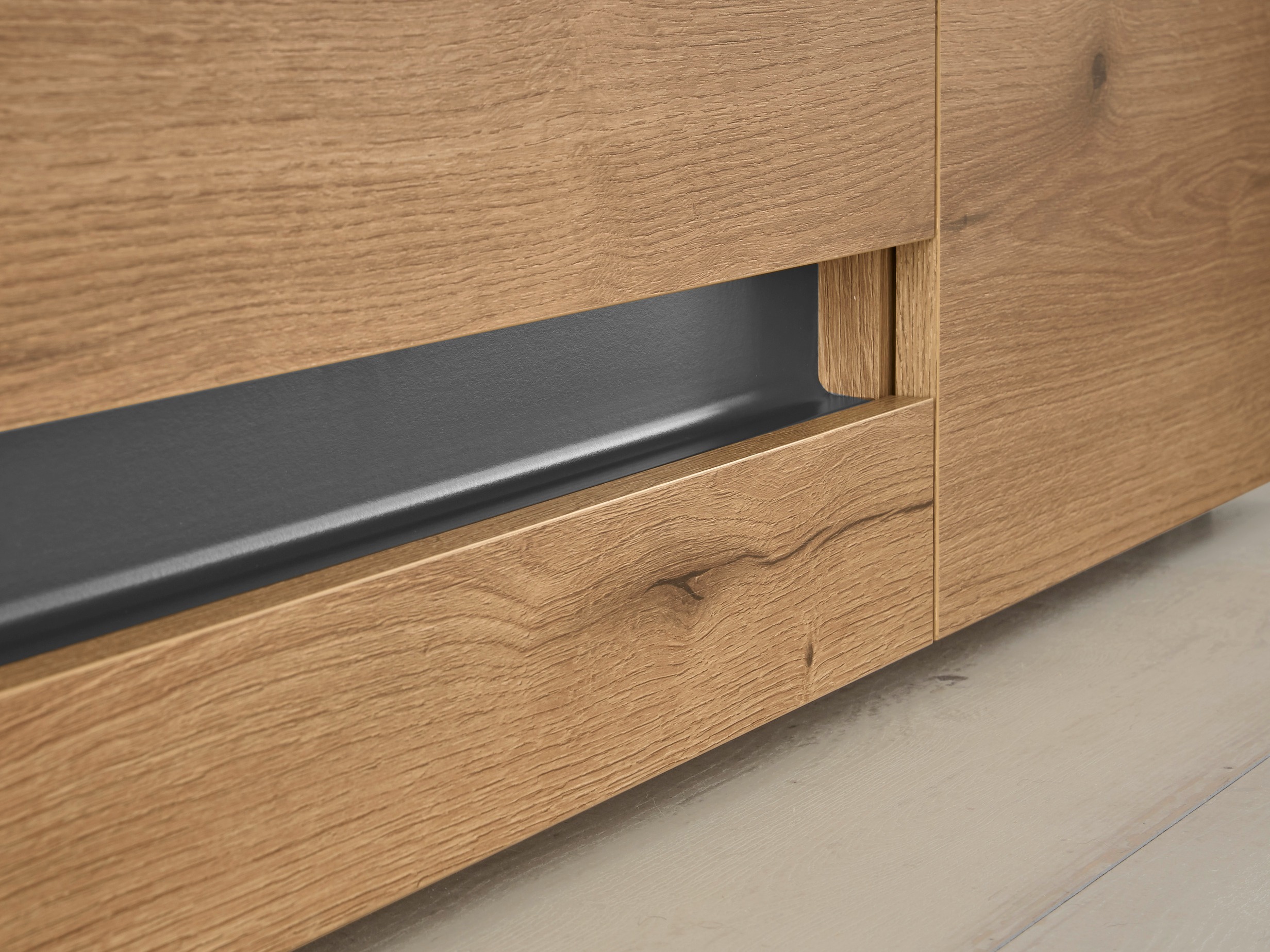 Parete attrezzata Elbsori 131 (Quercia + Antracite)