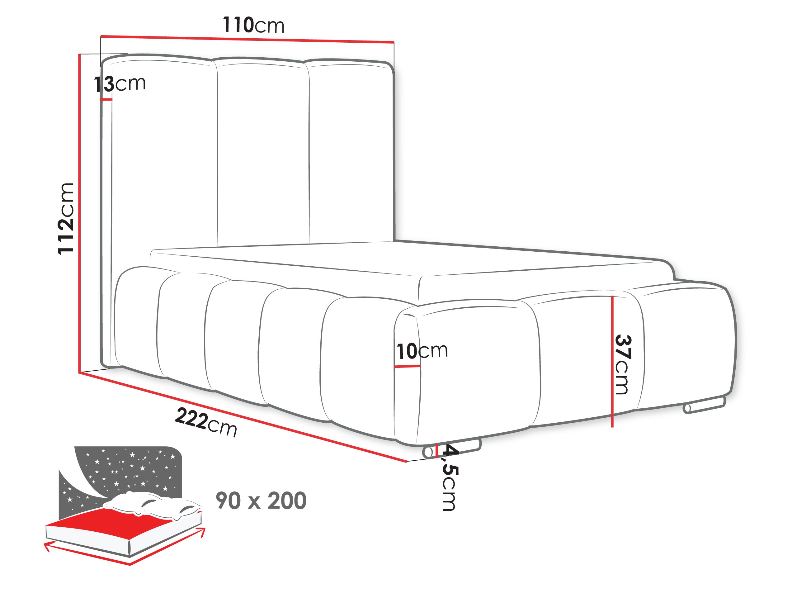 Letto TrendyNest Alceus II (Paros 05)
