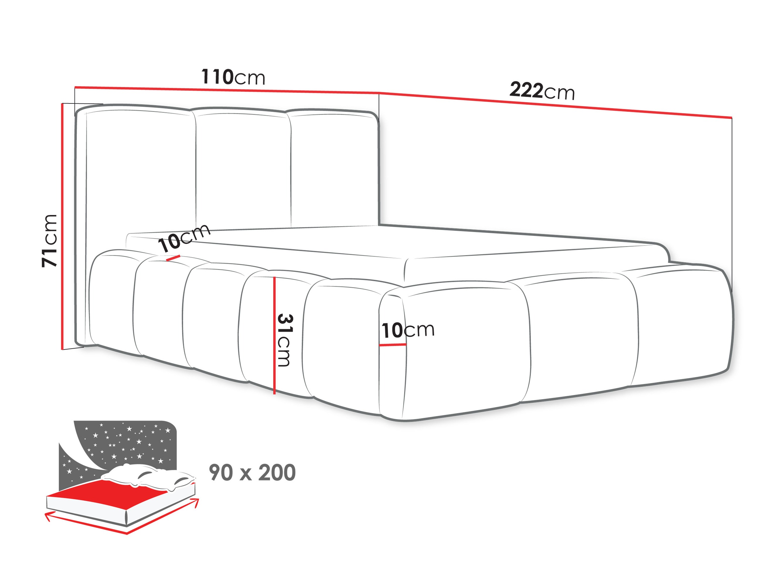 Letto TrendyNest Vulpora II (Abriamo 04)