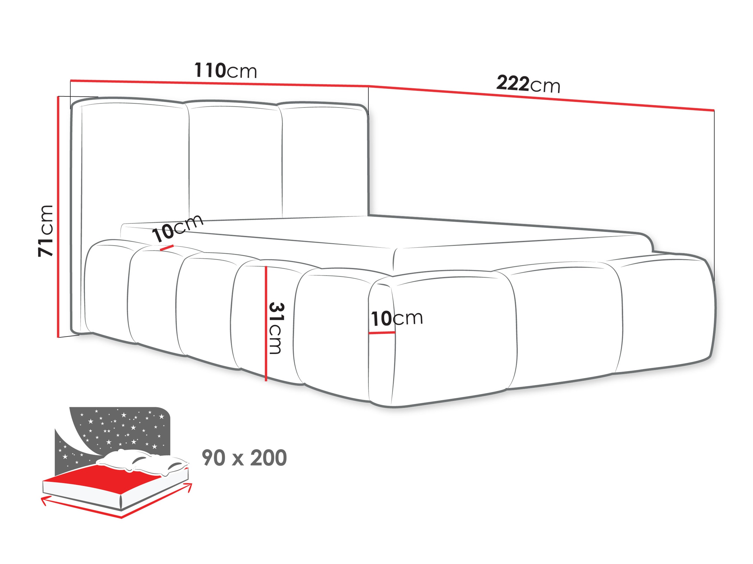 Letto TrendyNest Vulpora II (Abriamo 11)