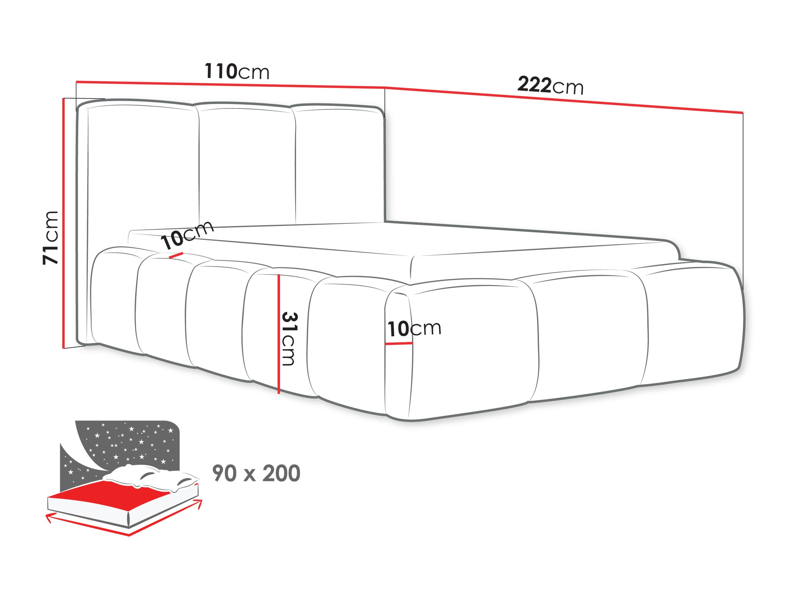 Letto TrendyNest Vulpora II (Kronos 19)