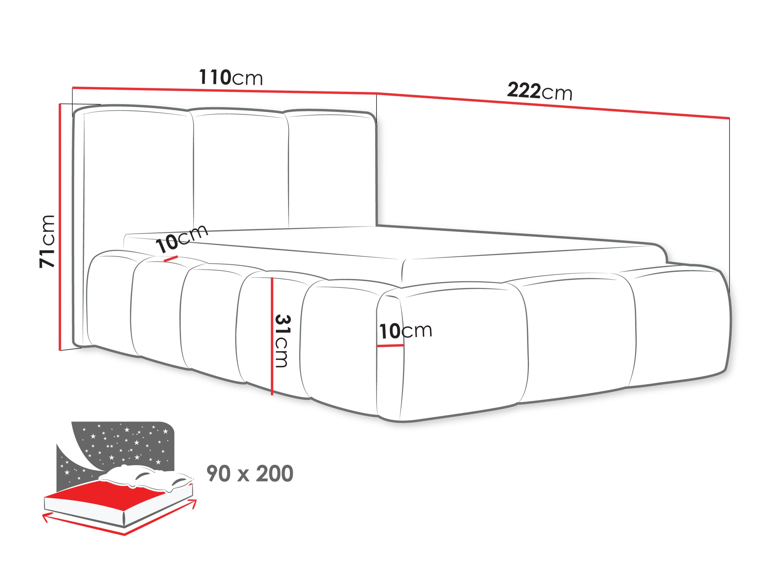 Letto TrendyNest Vulpora II (Paros 01)