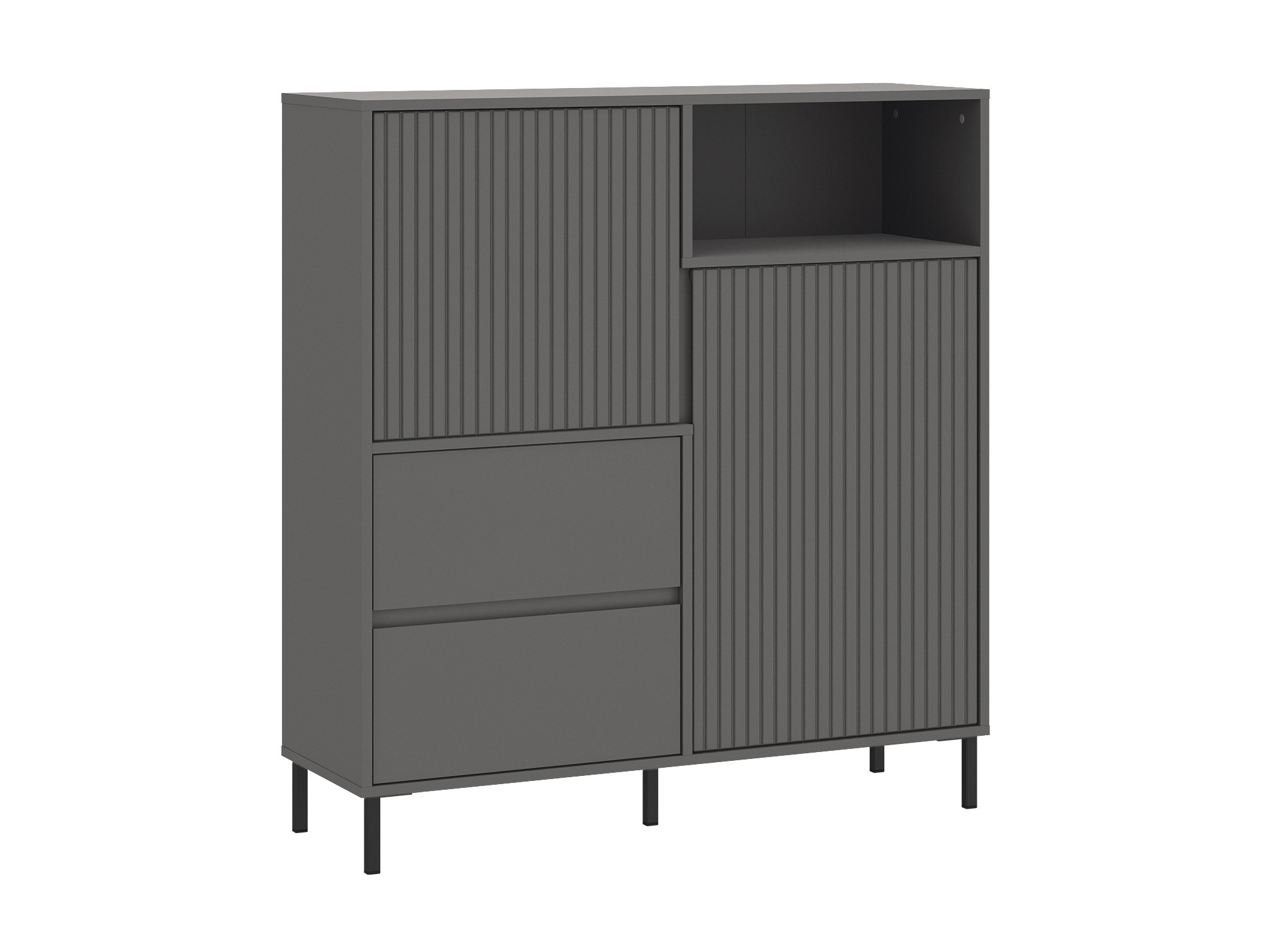 Parete attrezzata Ruvrevi 105 (Antracite)