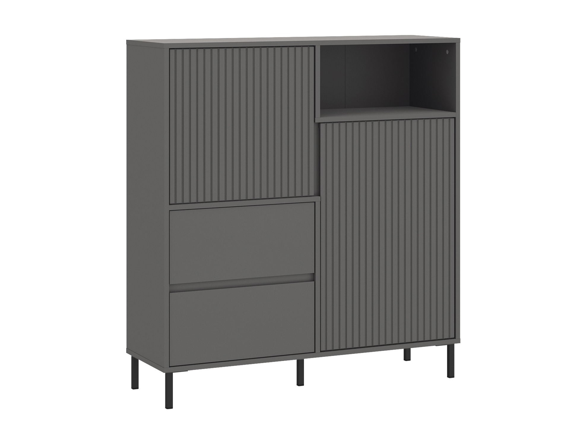 Parete attrezzata Ruvrevi 106 (Antracite)