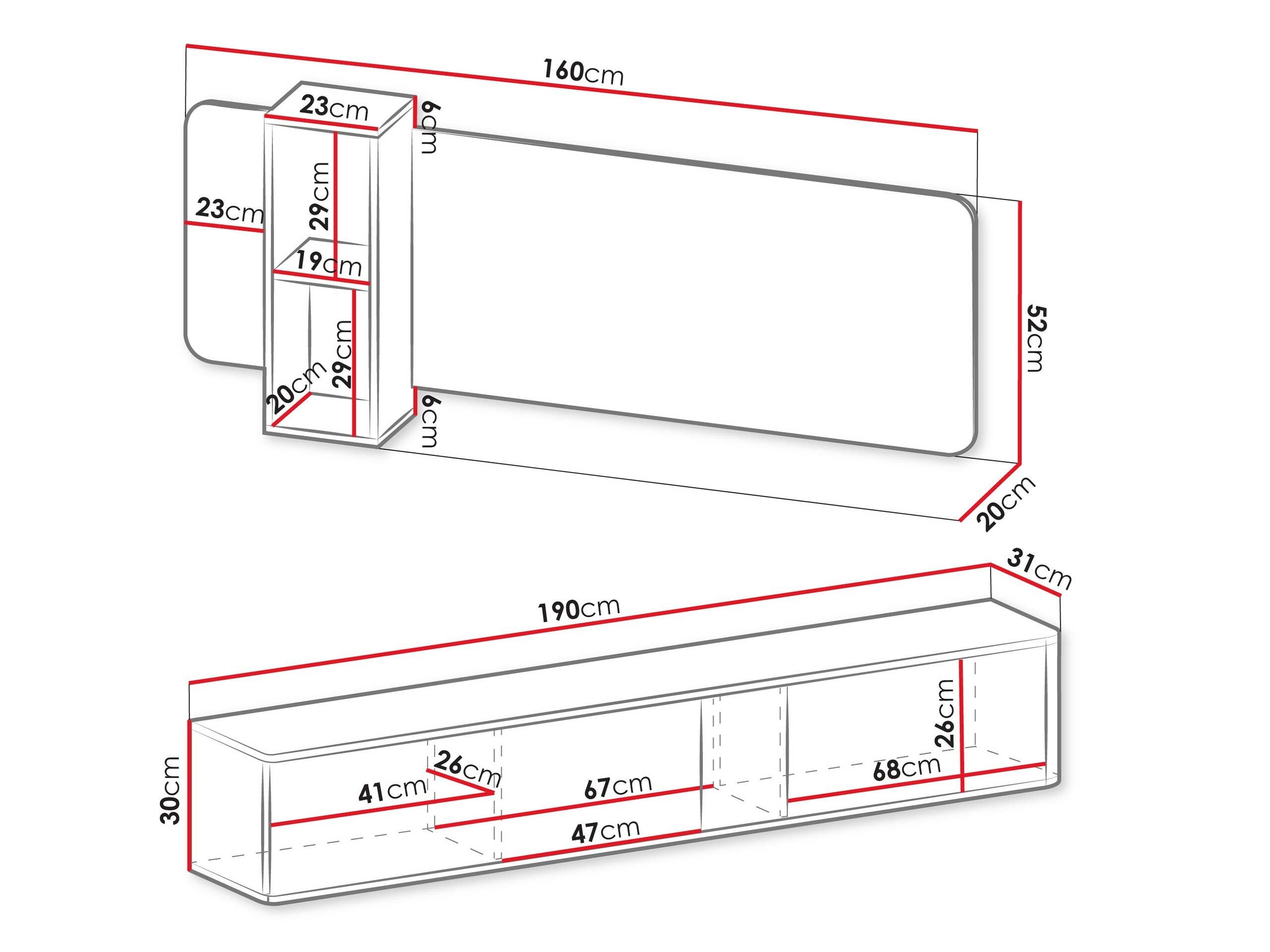 Mobile porta TV Oratio VII (Cachemire)