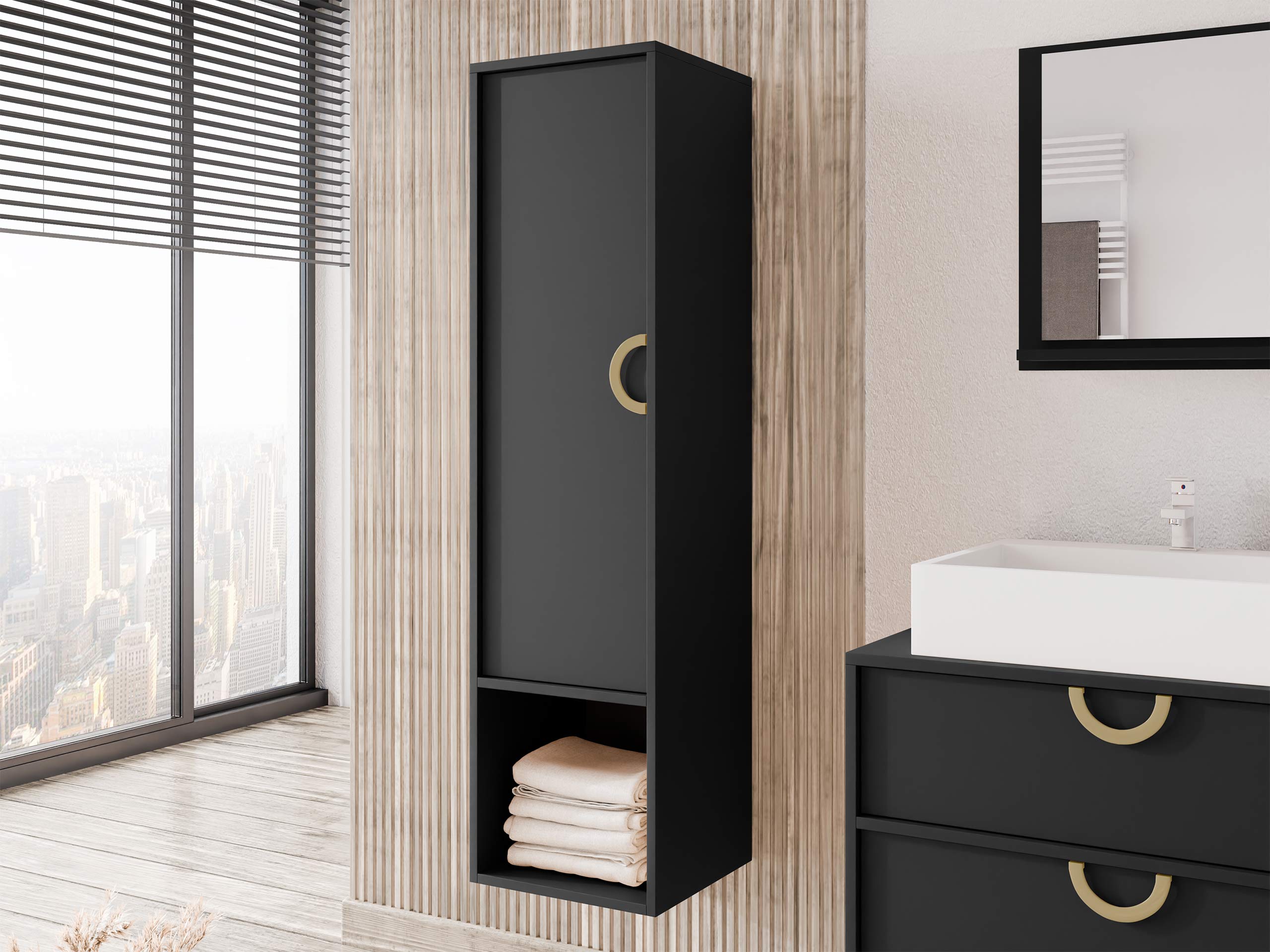 Mobiletto del bagno Sodalis (Nero)