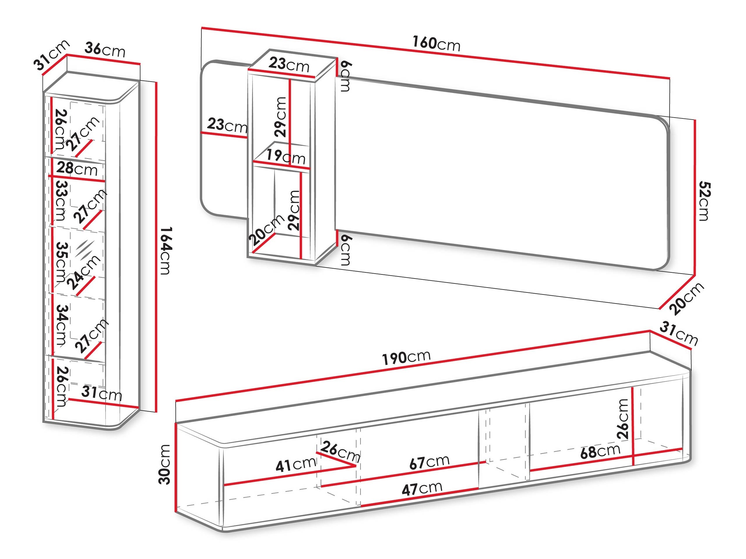 Parete attrezzata Oratio I