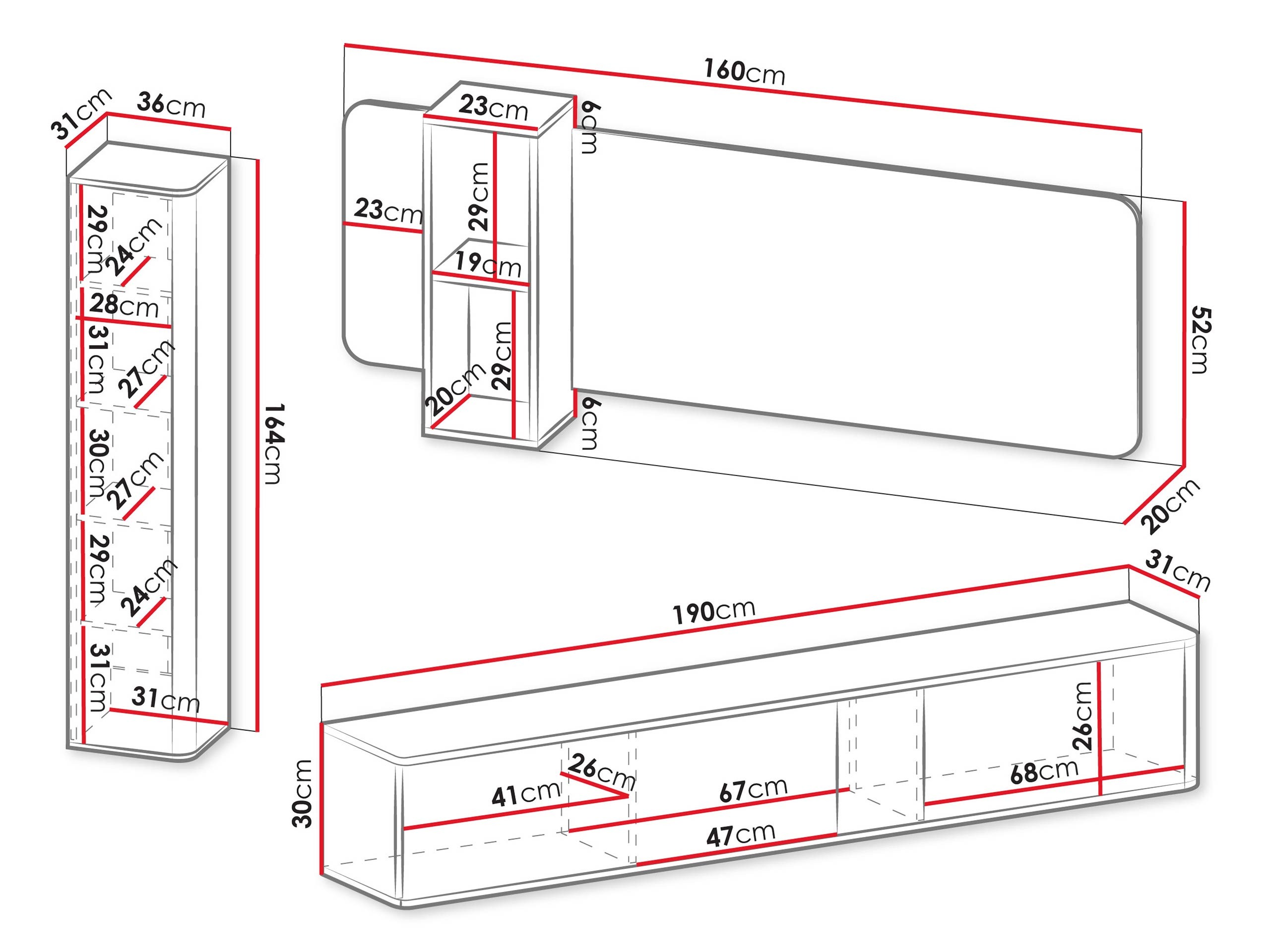 Parete attrezzata Oratio II