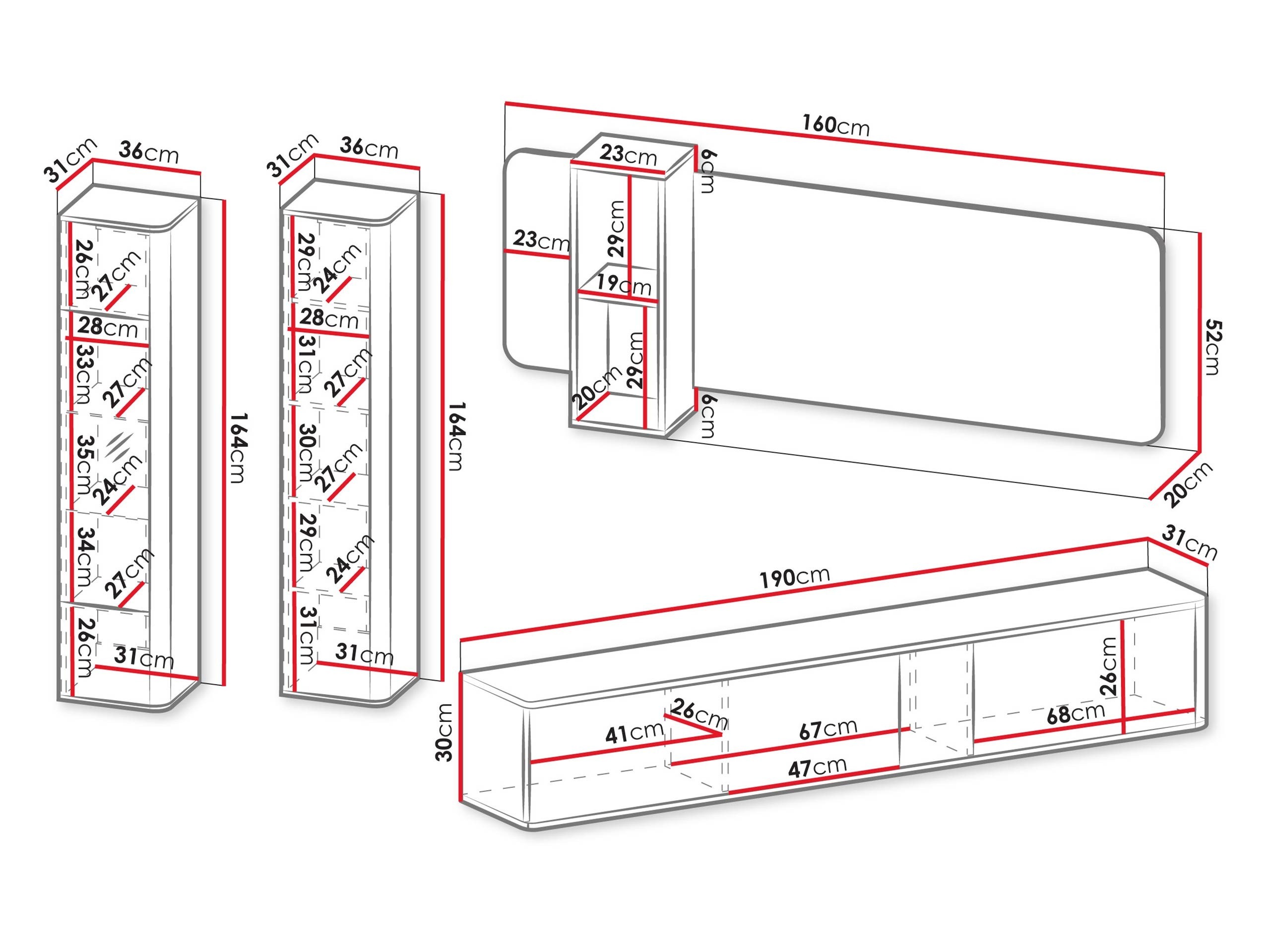 Parete attrezzata Oratio