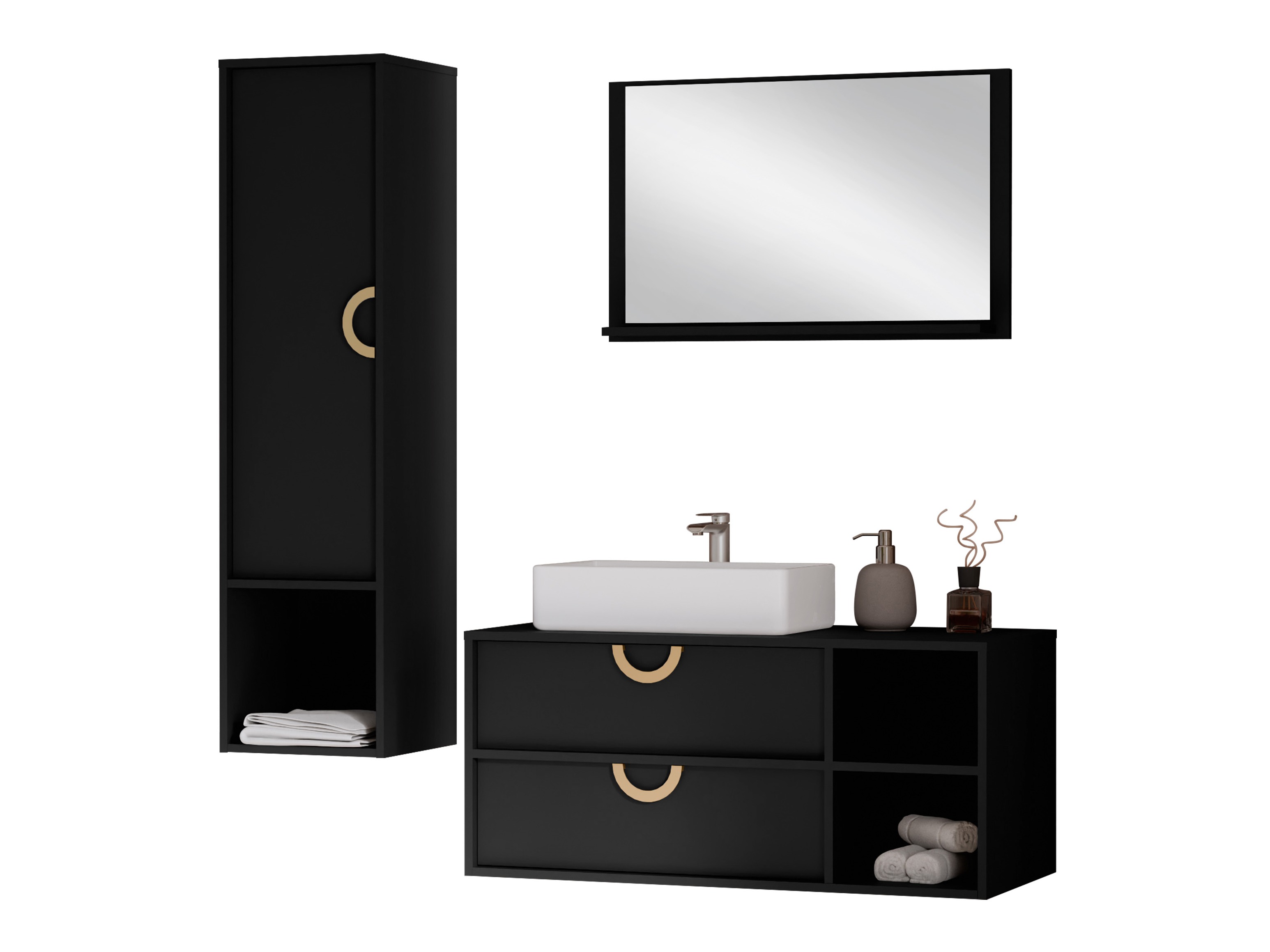 Set bagno Sodalis (Nero)