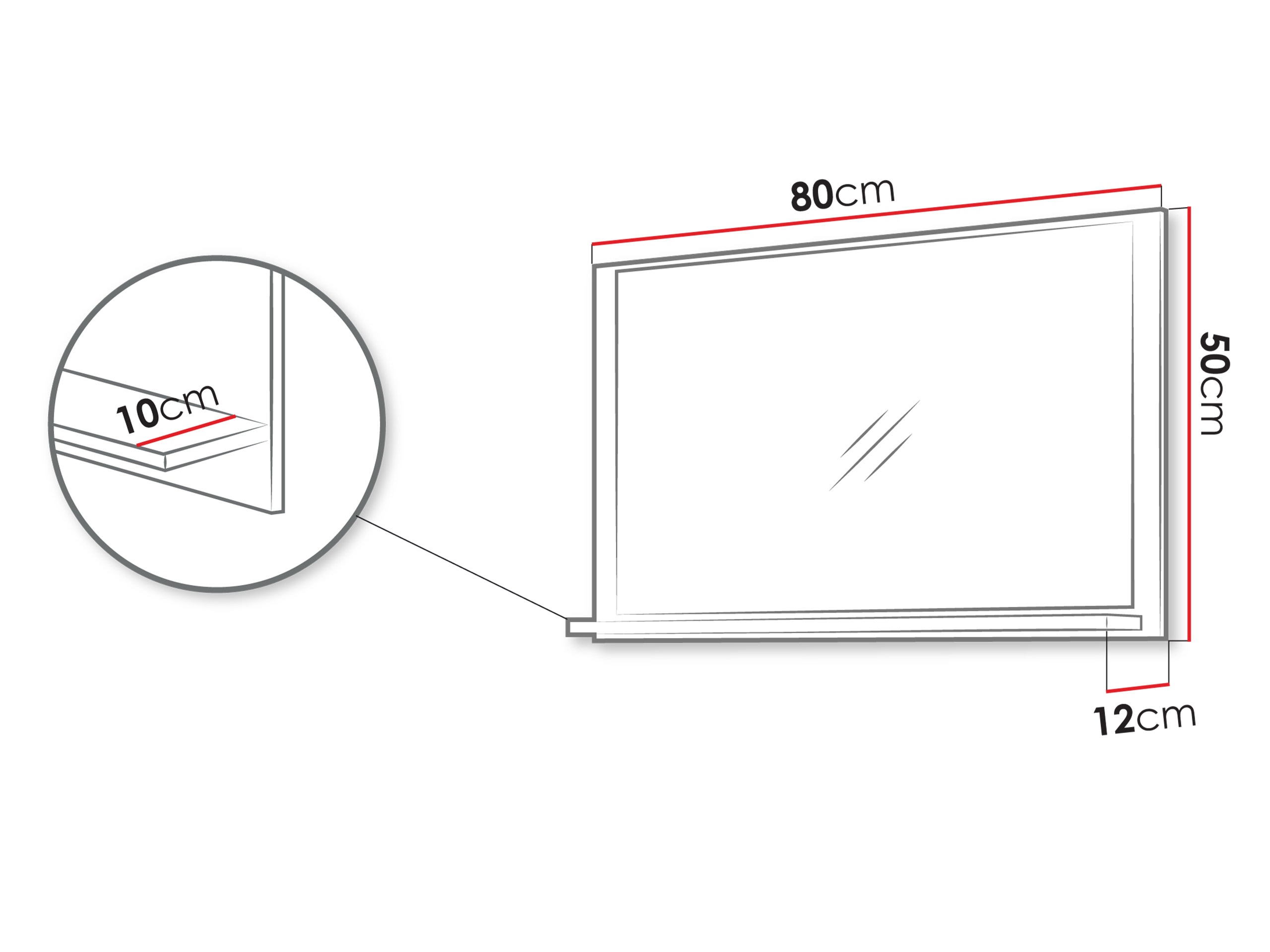 Specchio del bagno Sodalis (Cachemire)