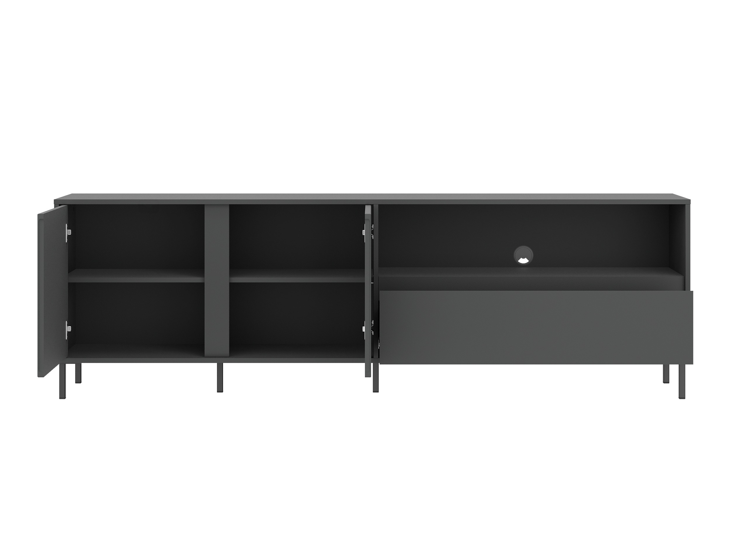 Parete attrezzata Ruvrevi 105 (Antracite)