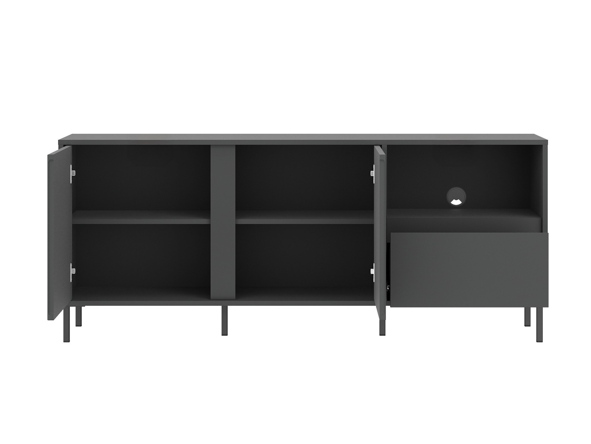 Parete attrezzata Ruvrevi 106 (Antracite)