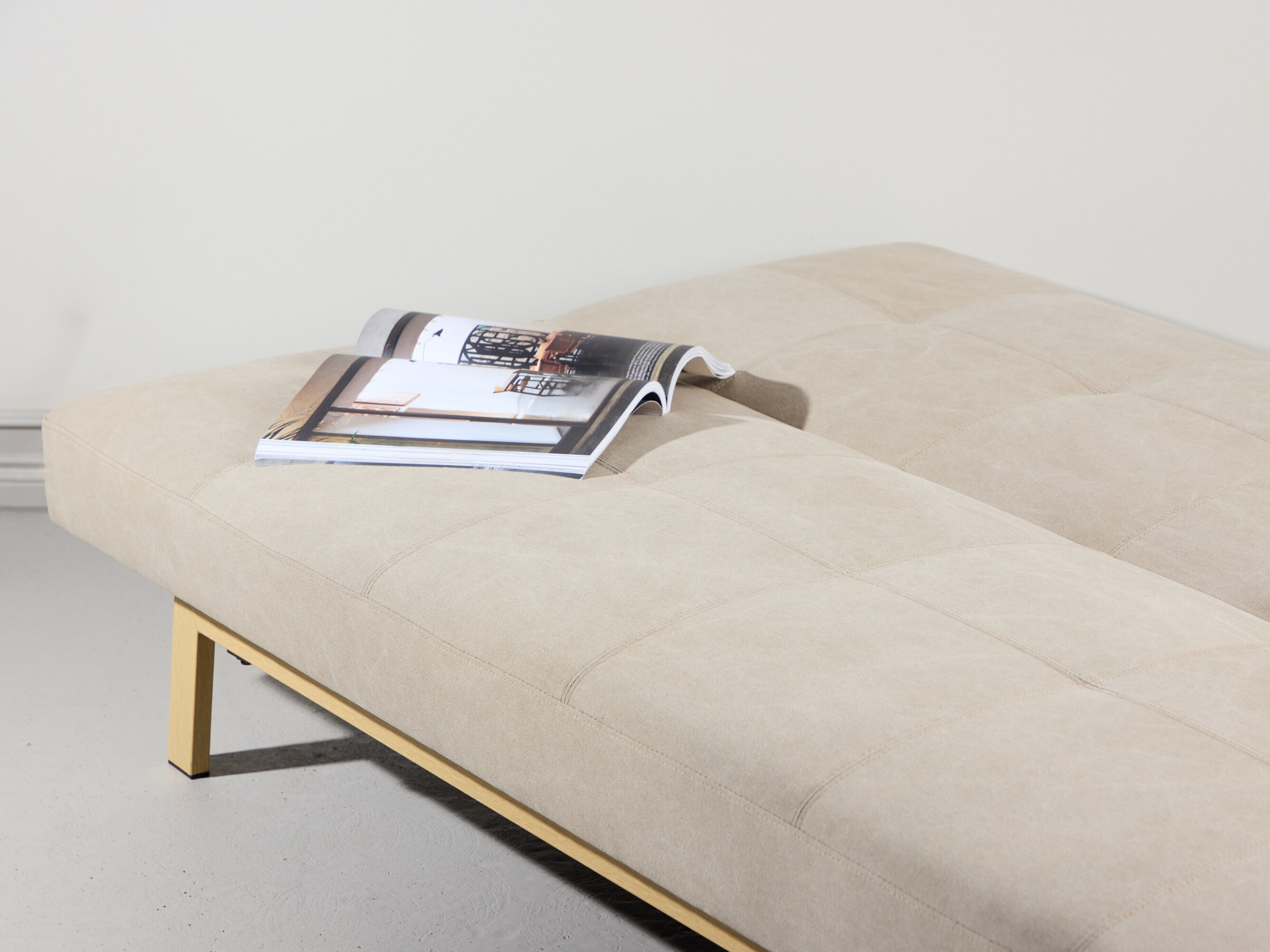 Divano letto Dallas 1710 (Beige + Quercia)