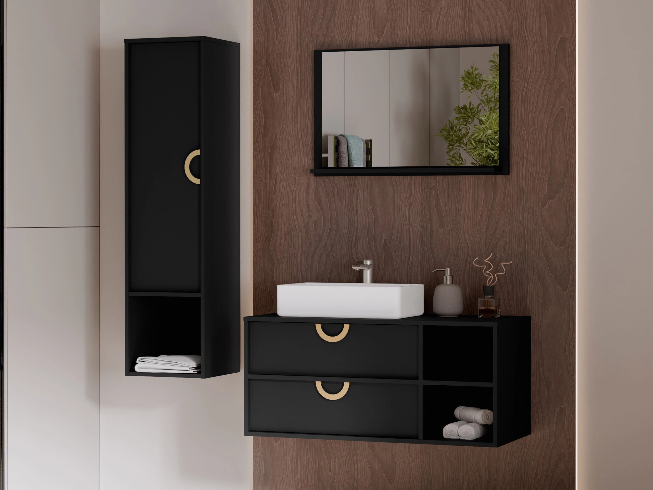 Set bagno Sodalis (Nero)