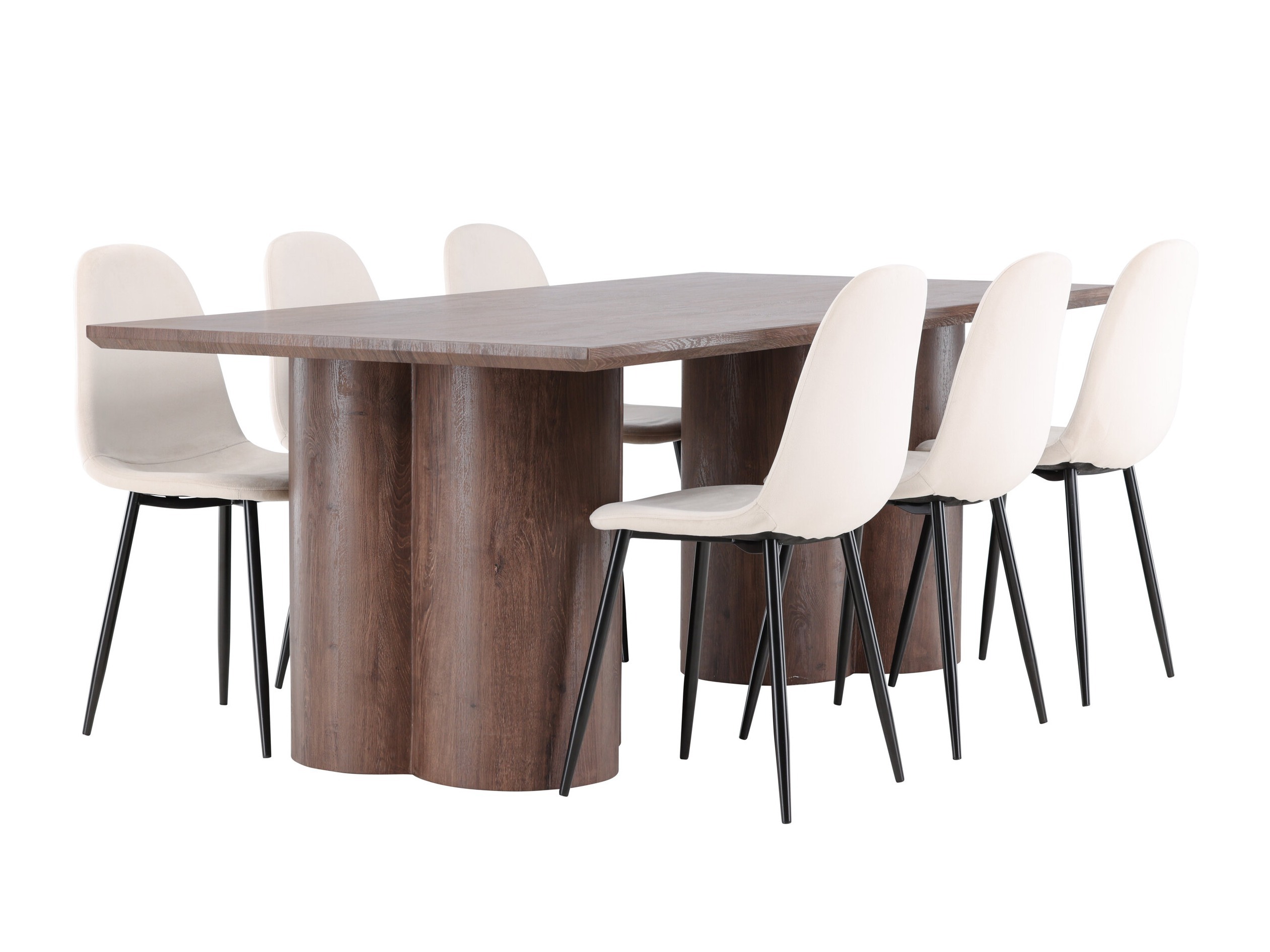 Set sala da pranzo Dallas 4959 (Beige + Nero)