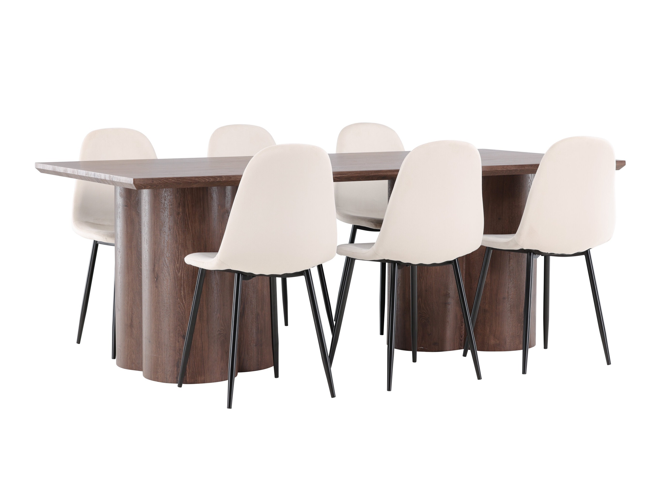 Set sala da pranzo Dallas 4959 (Beige + Nero)