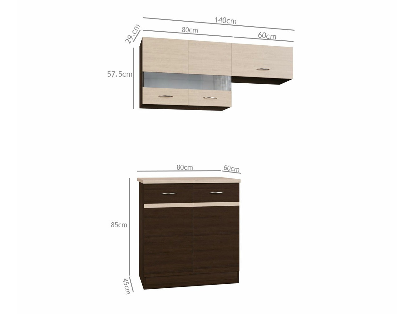 Set da cucina modulare Eli Dark 116