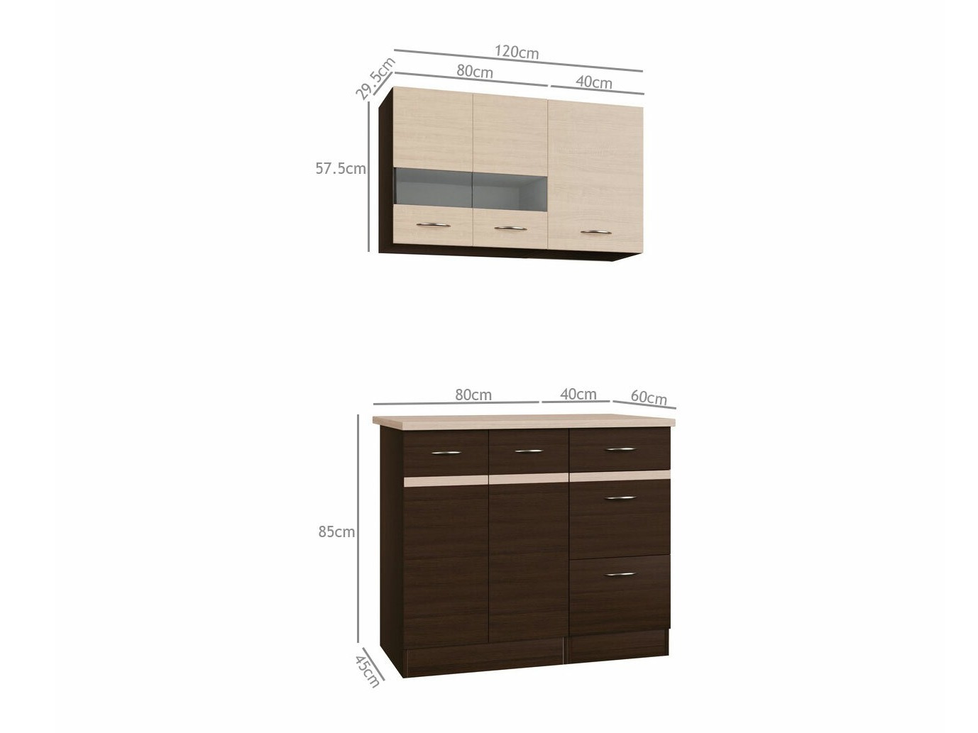 Set da cucina modulare Eli Dark 118