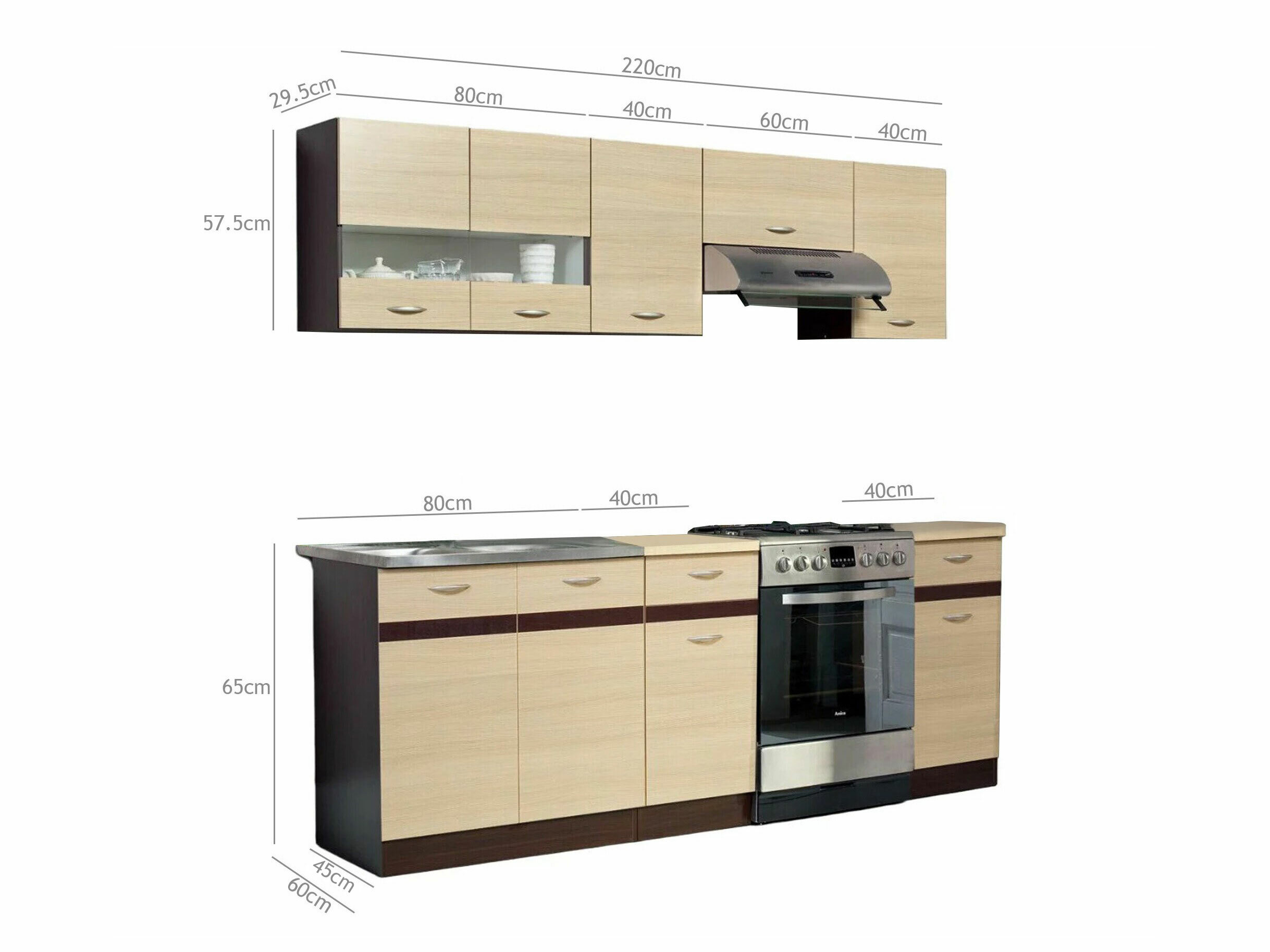 Set da cucina modulare Eli Light 111