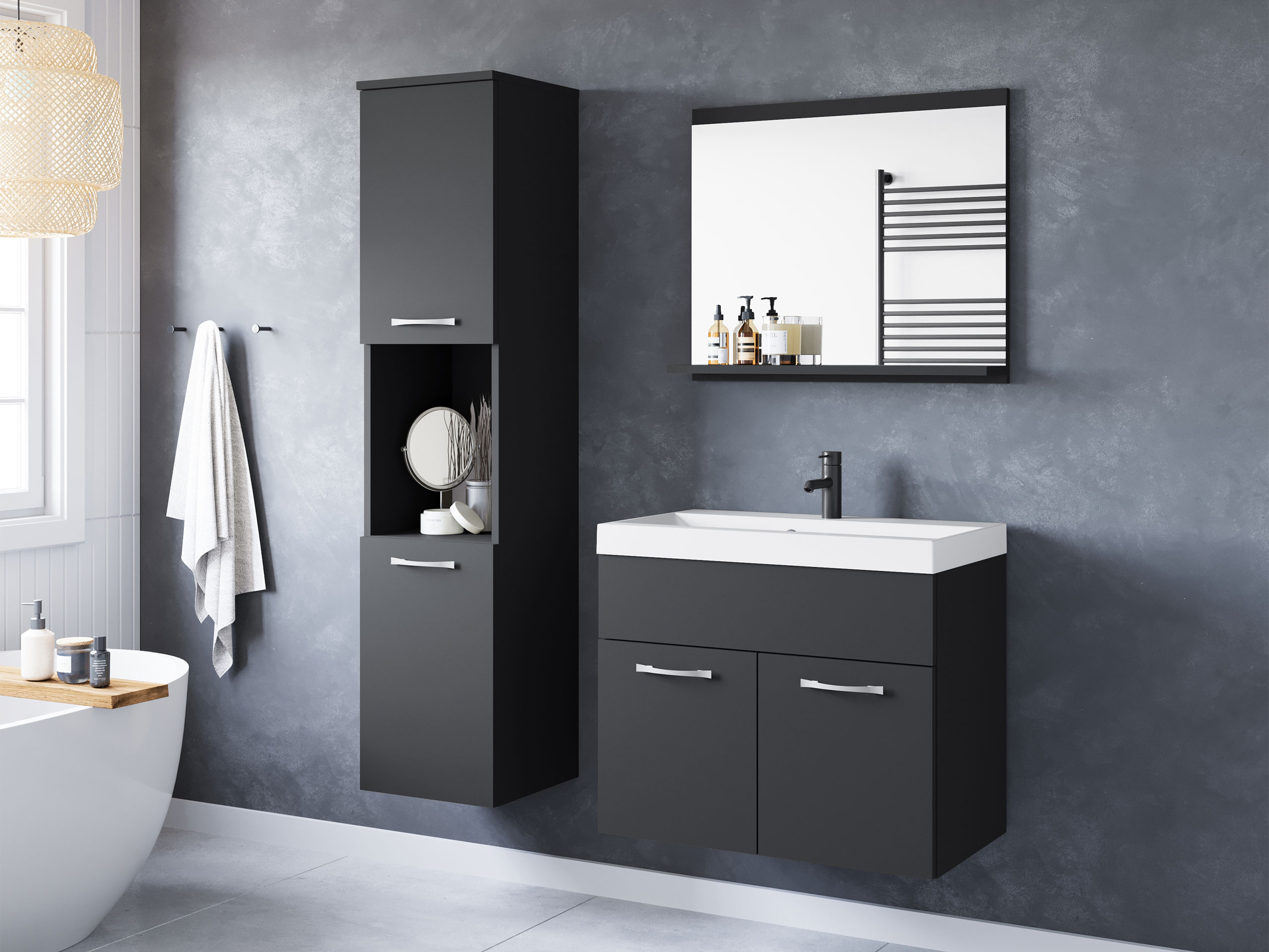 Set bagno Sarasota 122 (Grafite)