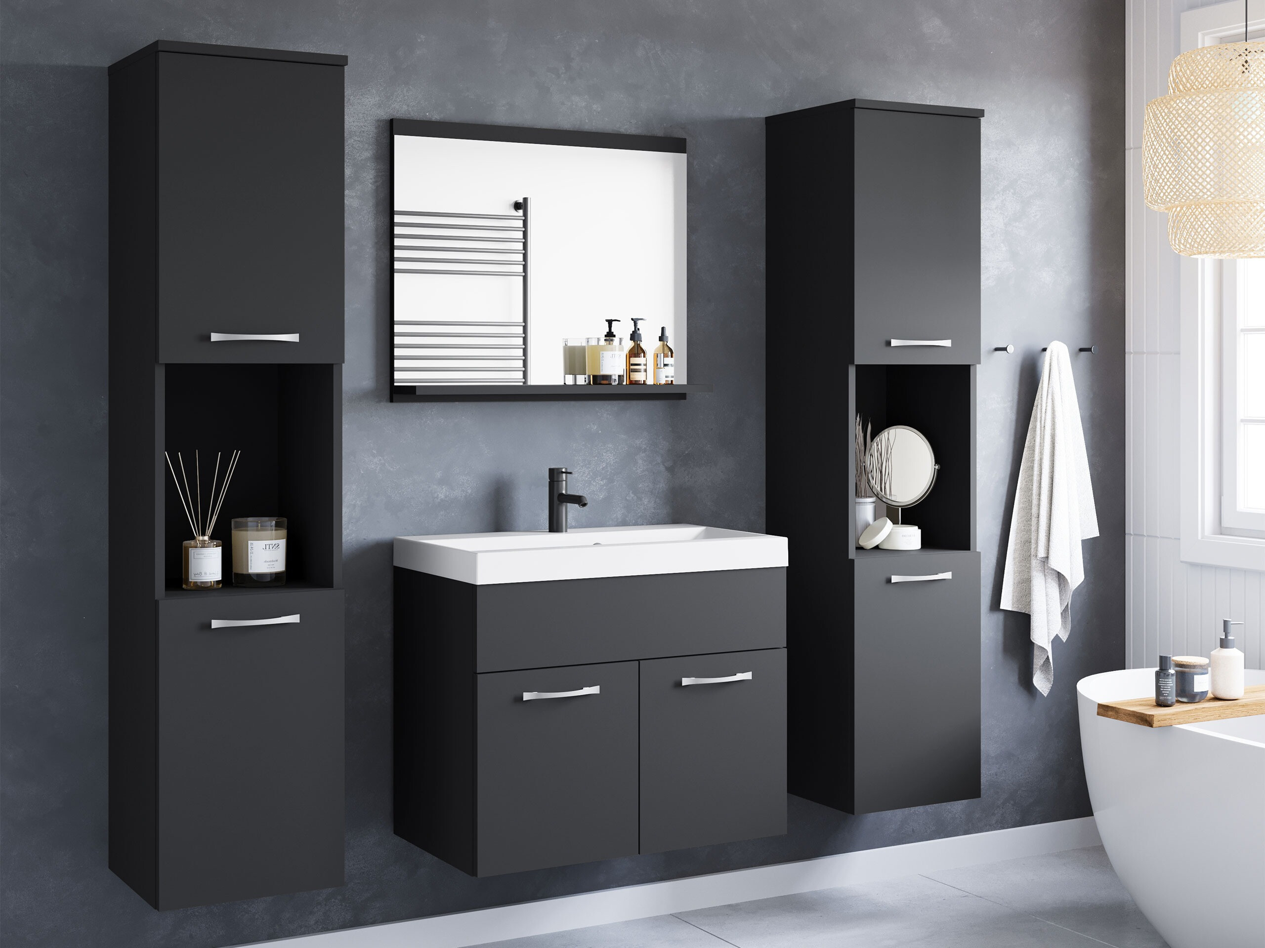 Set bagno Sarasota 123 (Grafite)
