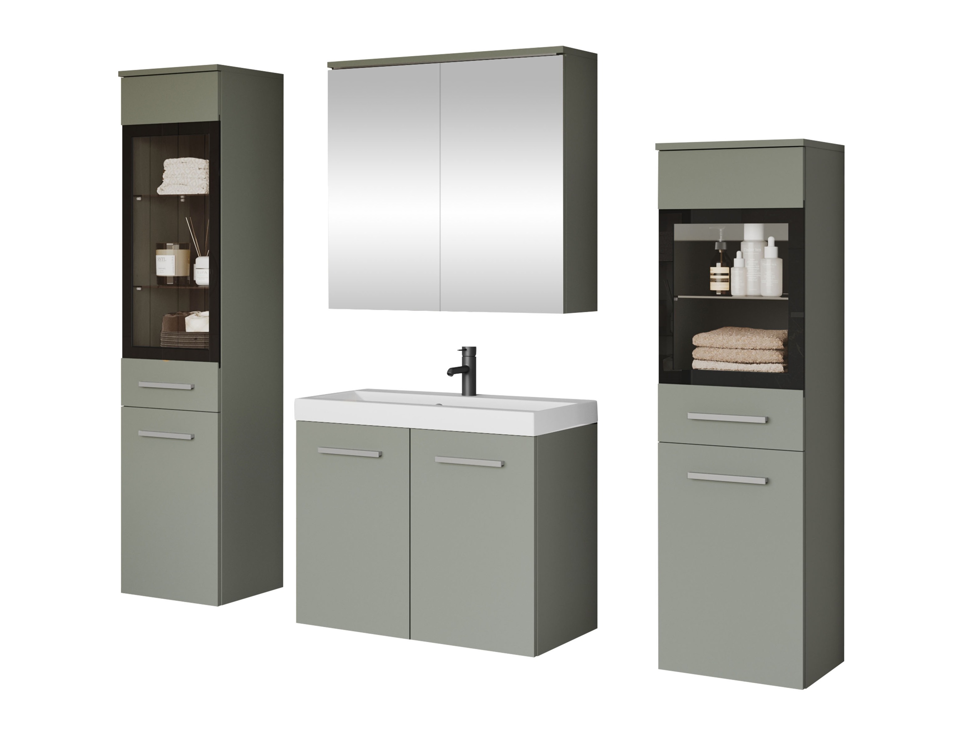 Set bagno Scientia III (Verde polveroso)