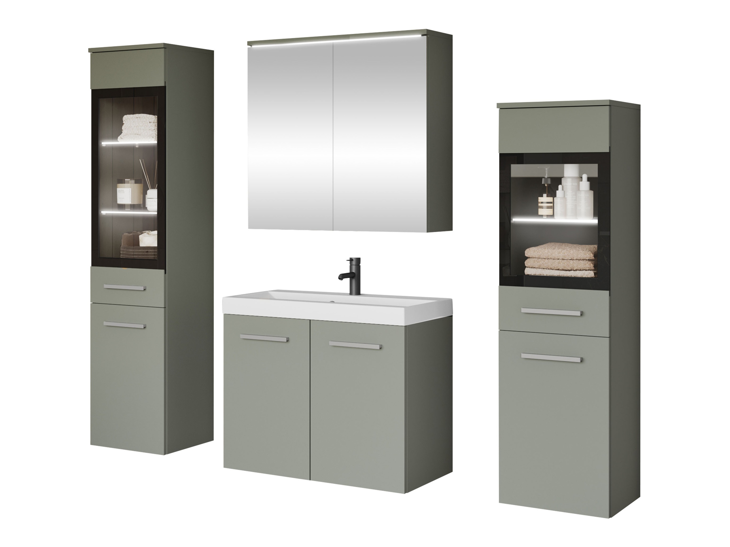 Set bagno Scientia III (Verde polveroso)