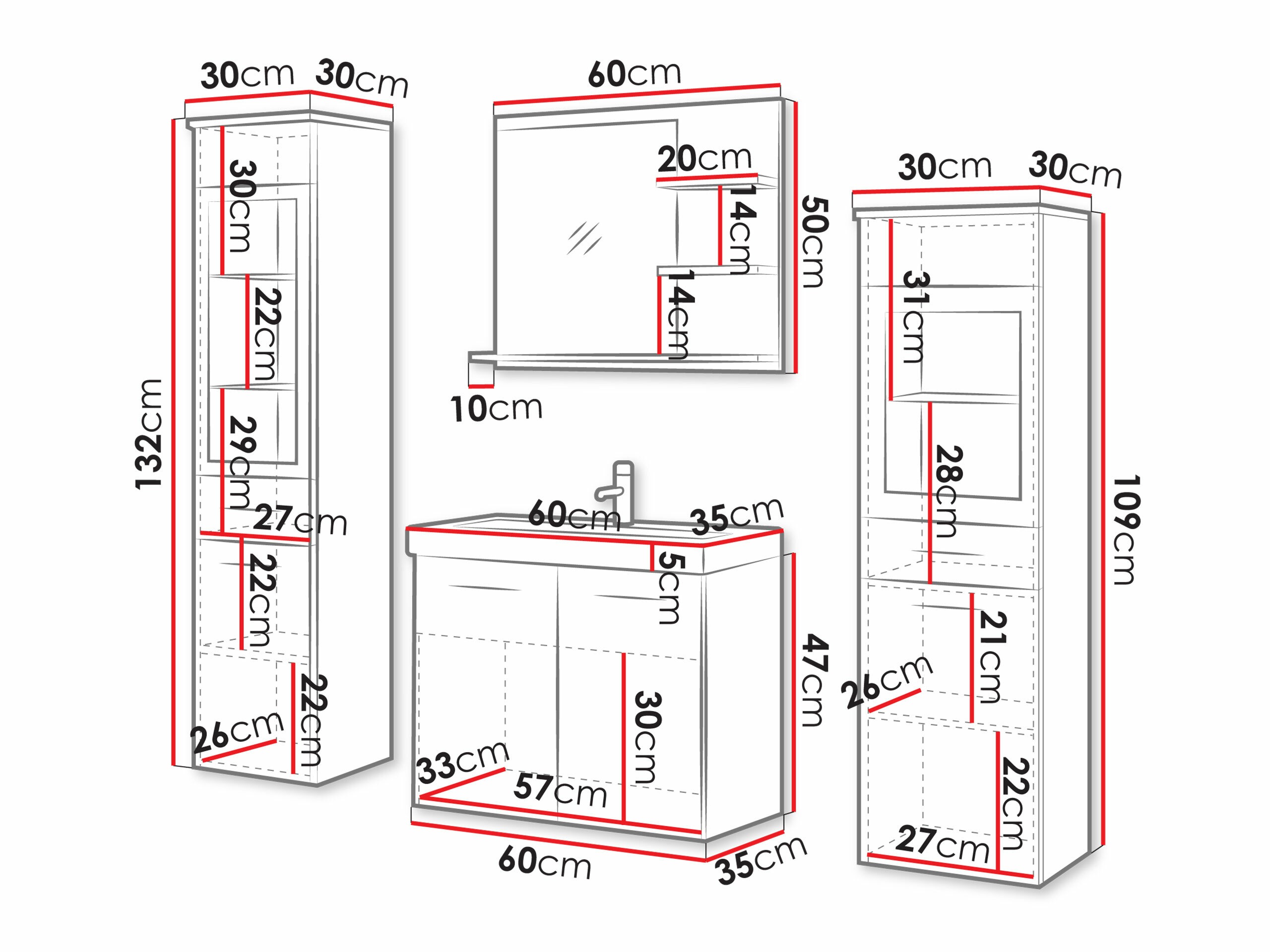 Set bagno Scientia IV (Castagna)