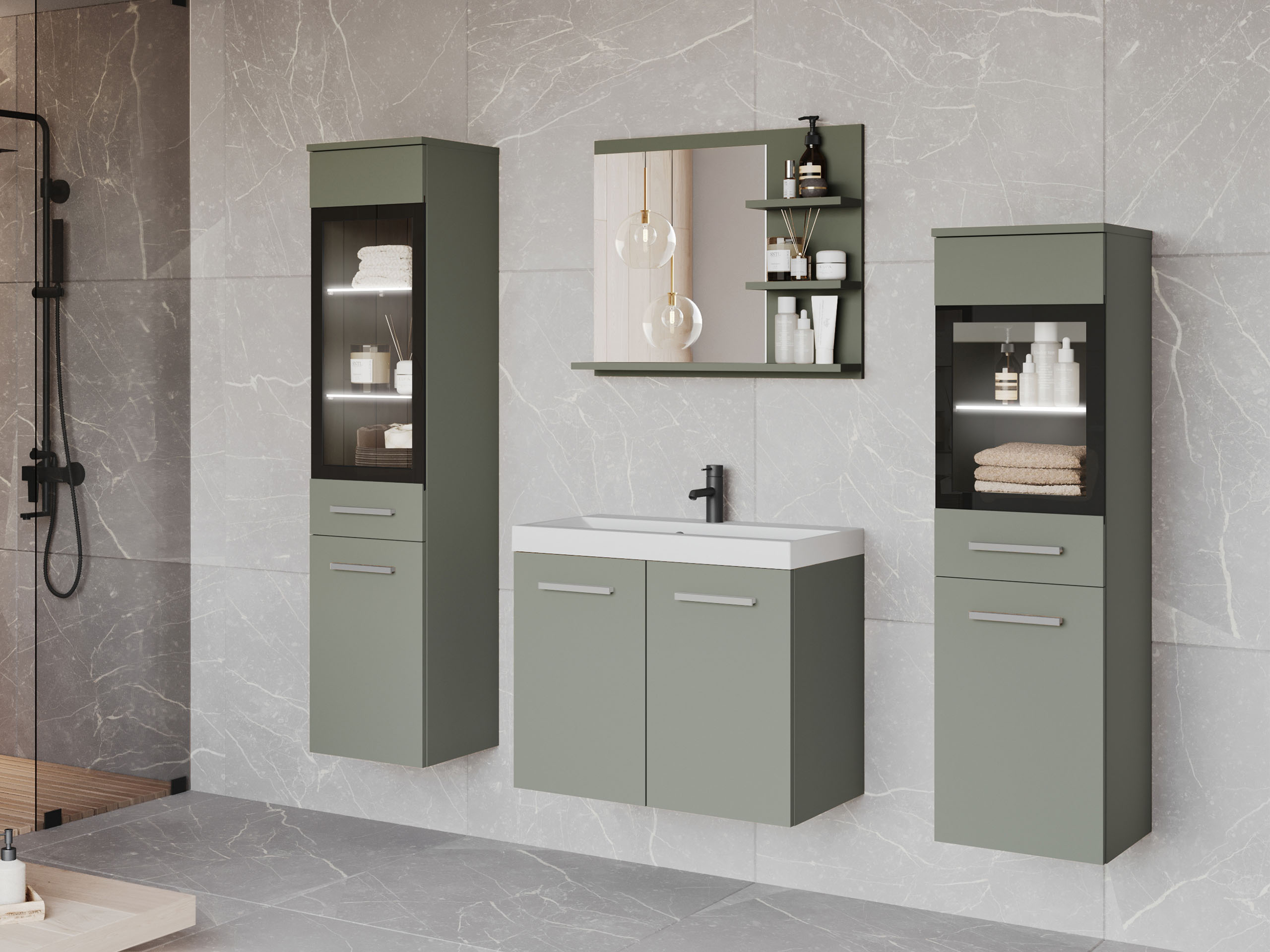 Set bagno Scientia IV (Verde polveroso)