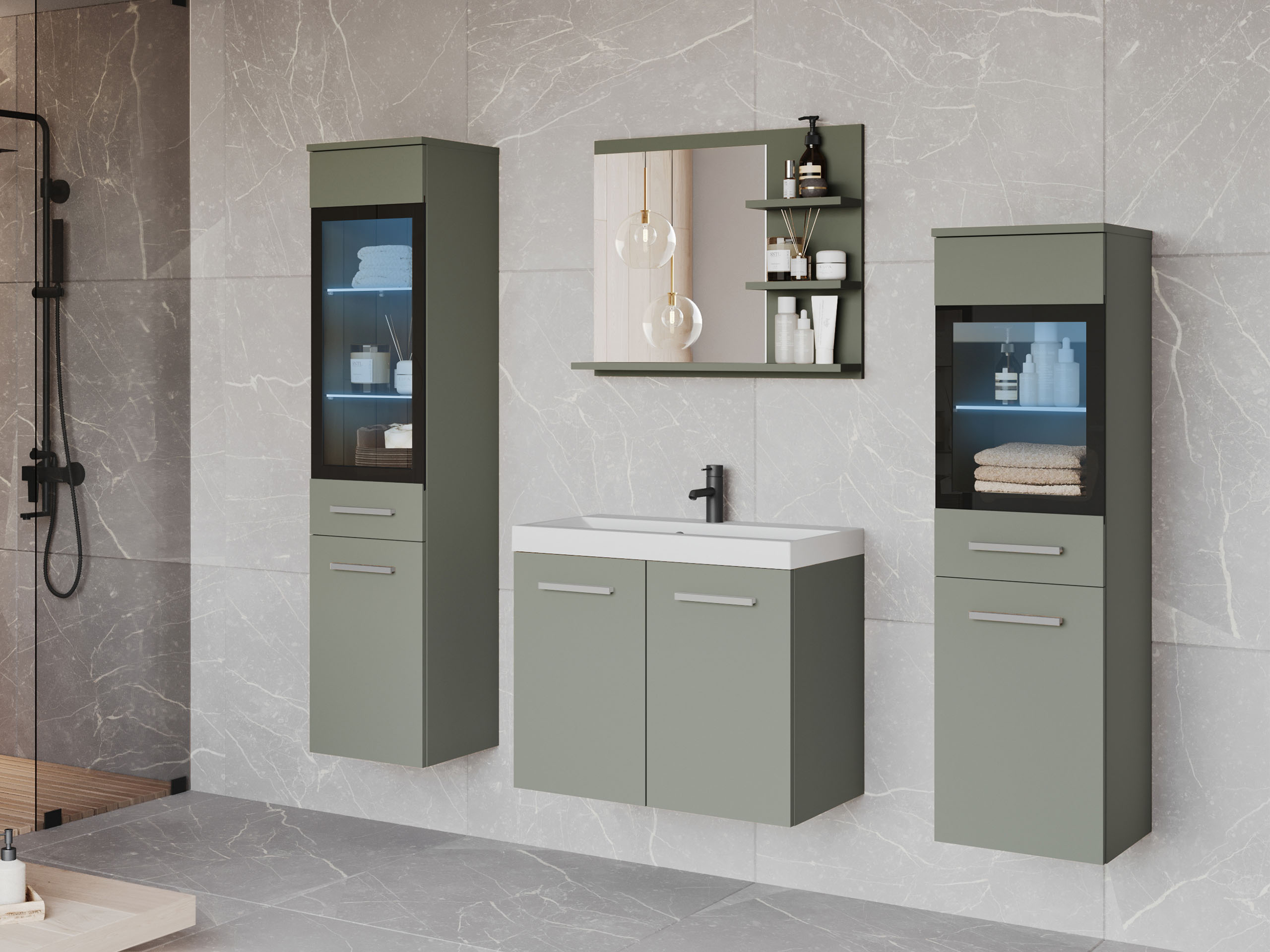Set bagno Scientia IV (Verde polveroso)