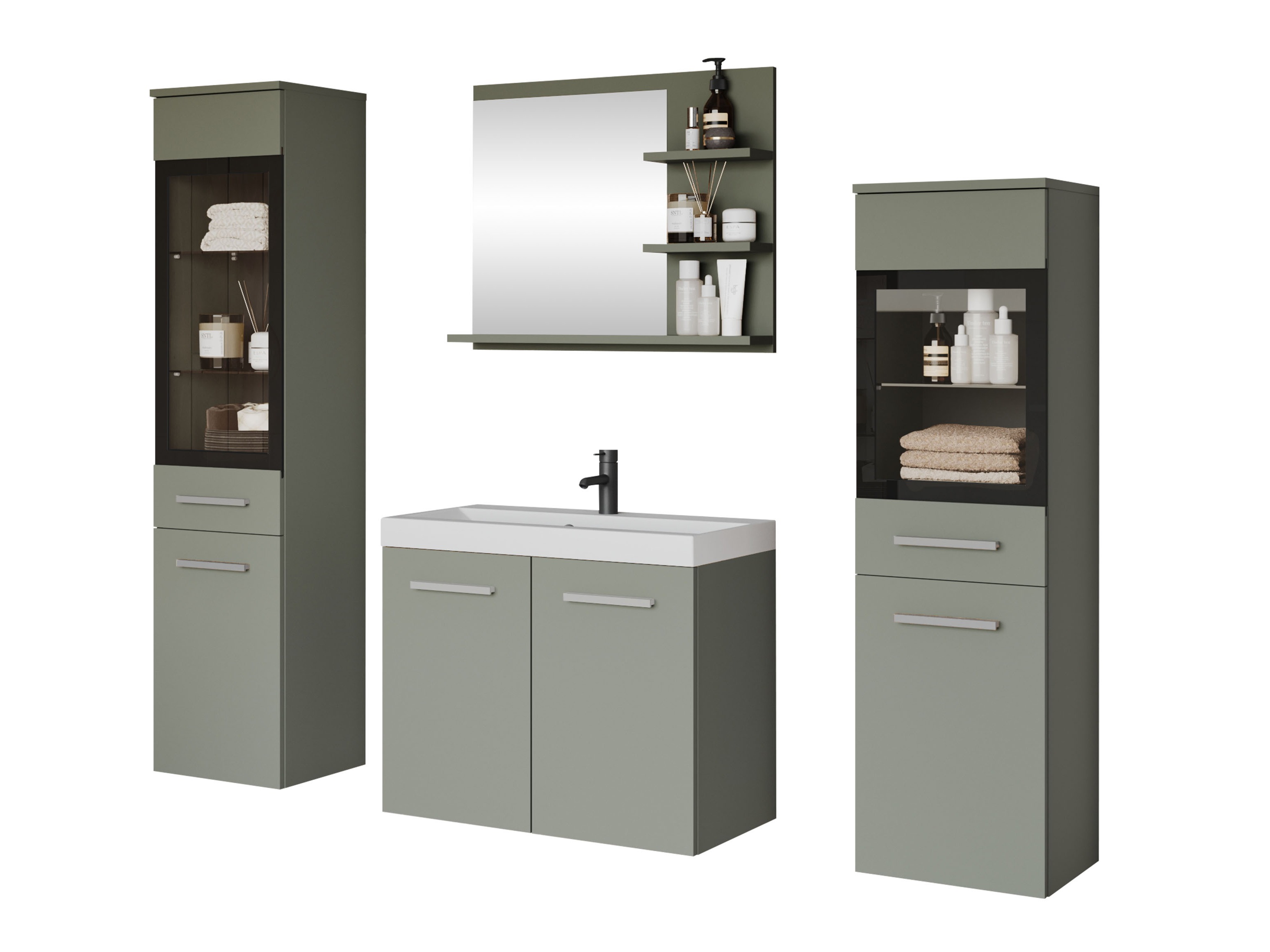 Set bagno Scientia IV (Verde polveroso)