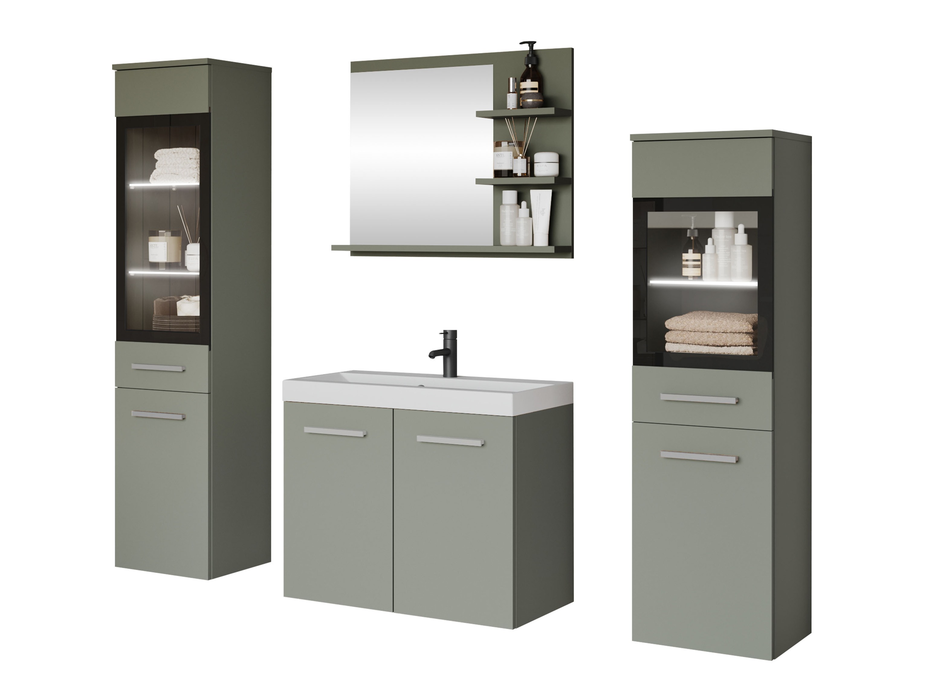 Set bagno Scientia IV (Verde polveroso)