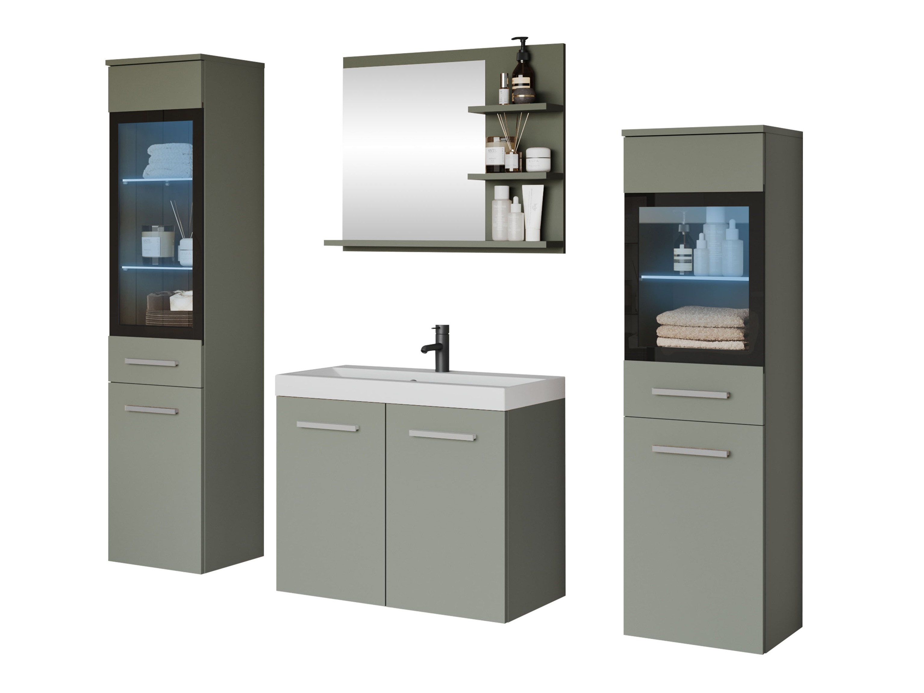 Set bagno Scientia IV (Verde polveroso)