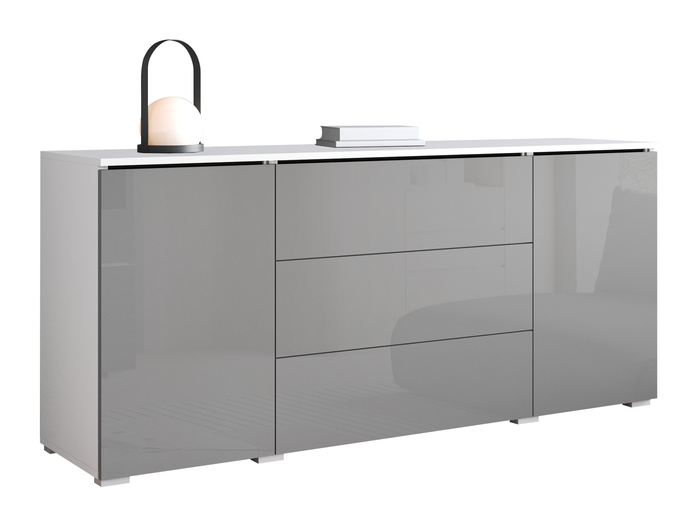 Cassettiera Mirfivo 102 (Grigio lucido)