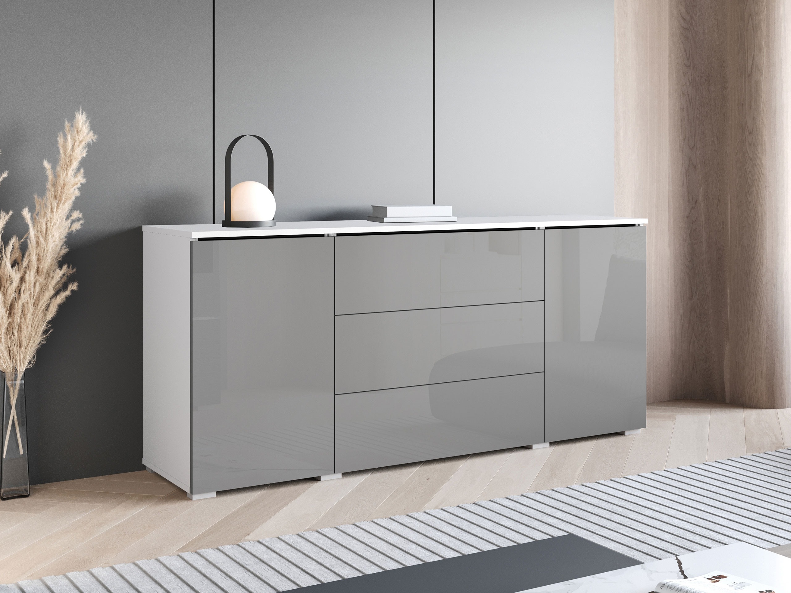 Cassettiera Mirfivo 102 (Grigio lucido)